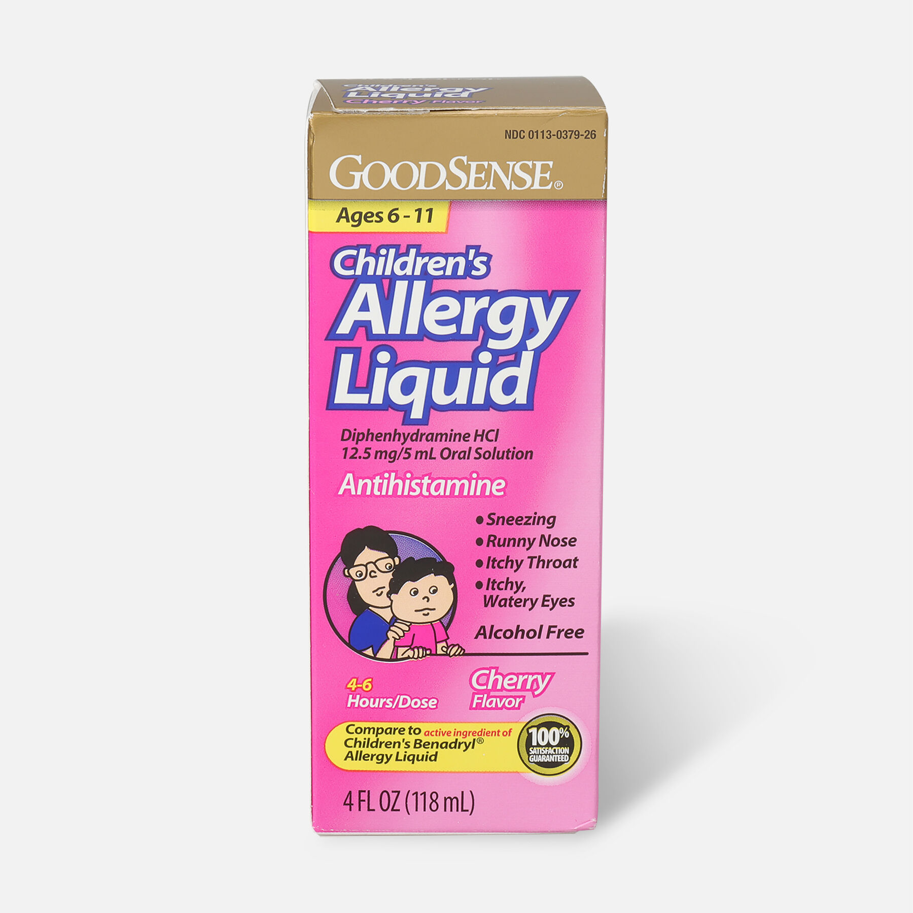 GoodSense® Children's Allergy Liquid for Allergy Relief, Cherry Flavor