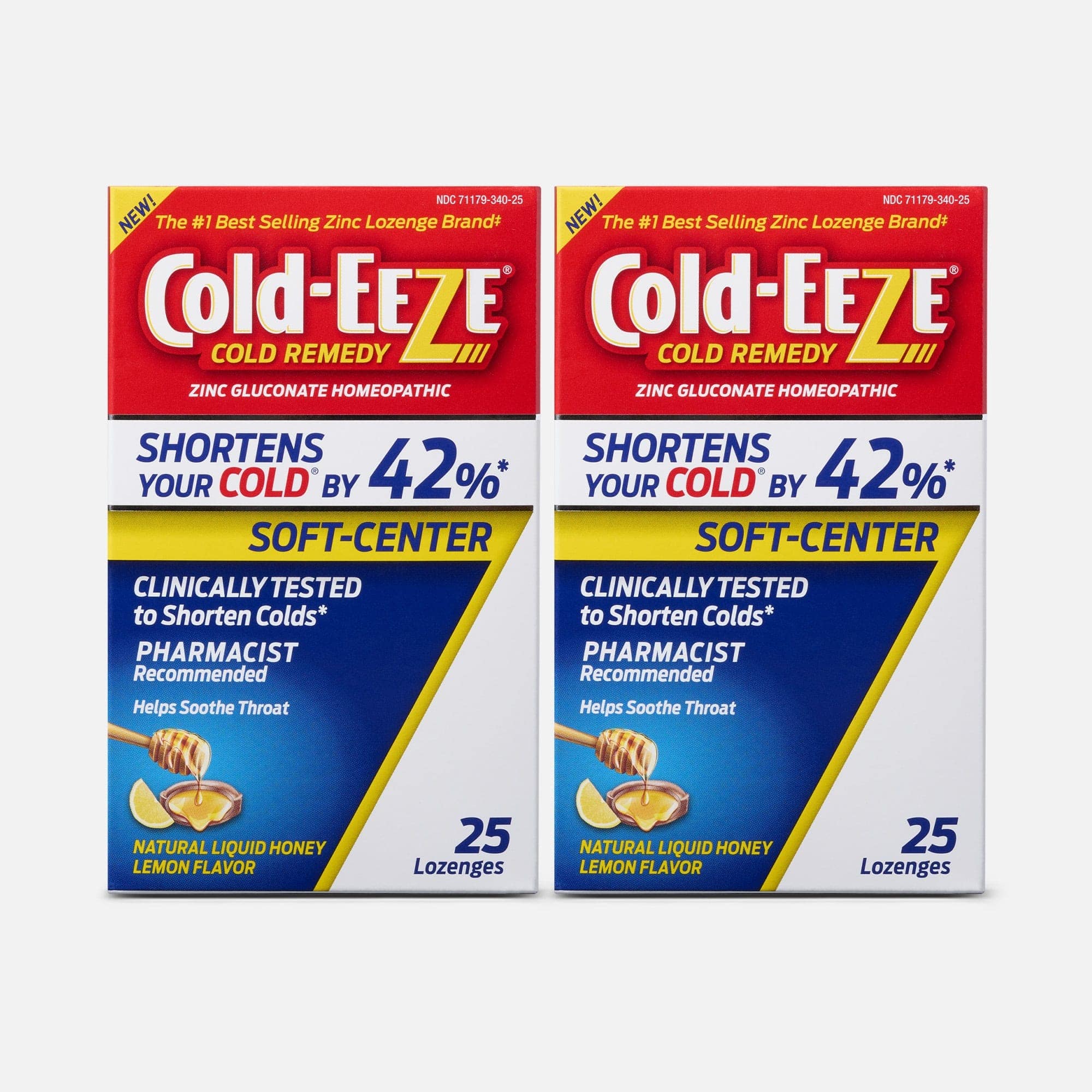 Cold-EEZE Soft-Center Liquid Honey Lozenges, 25 ct. (2-Pack)