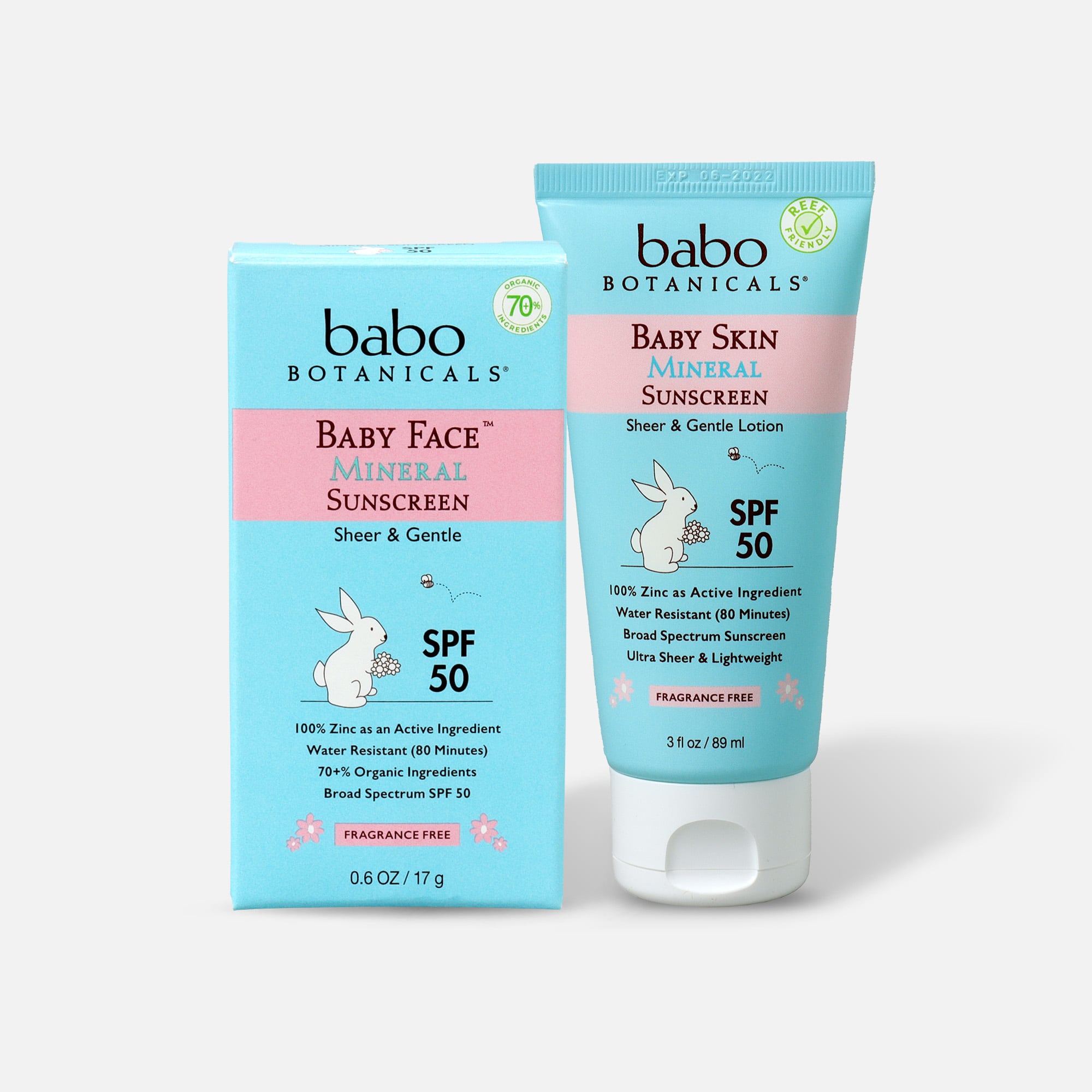 Babo Botanicals ~ Baby Face Mineral Sunscreen Stick (SPF 50