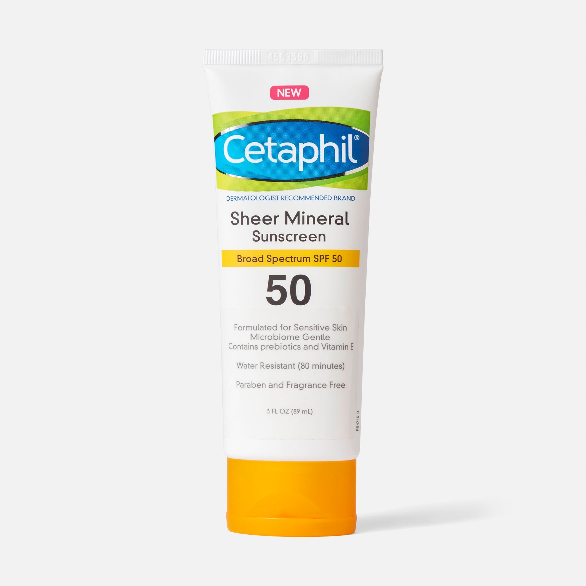 Cetaphil Sun Sheer Mineral Sunscreen Lotion for Face and Body, SPF 50, 3 oz.