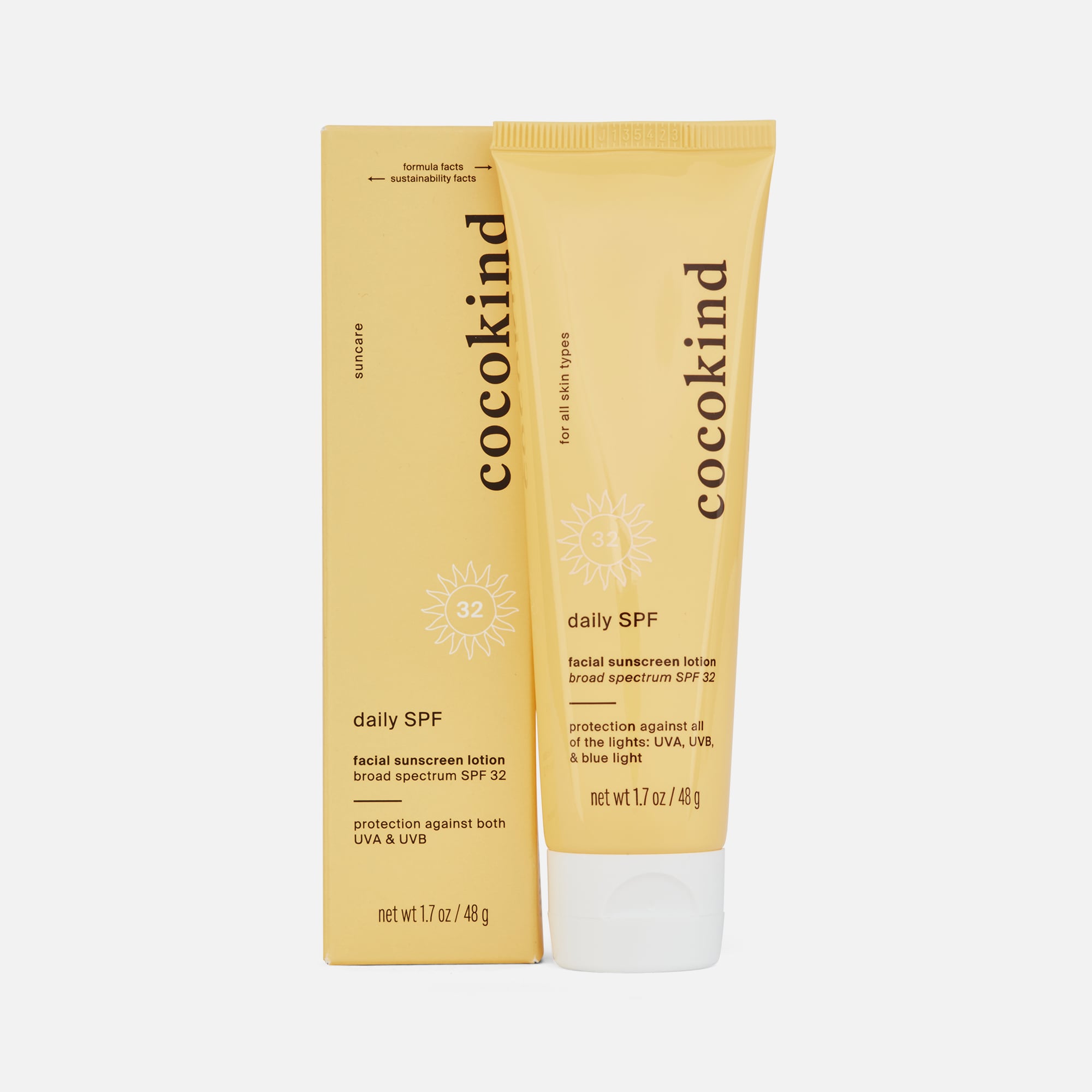 Cocokind Daily Mineral Facial Sunscreen Lotion, SPF 32, 1.7 oz.