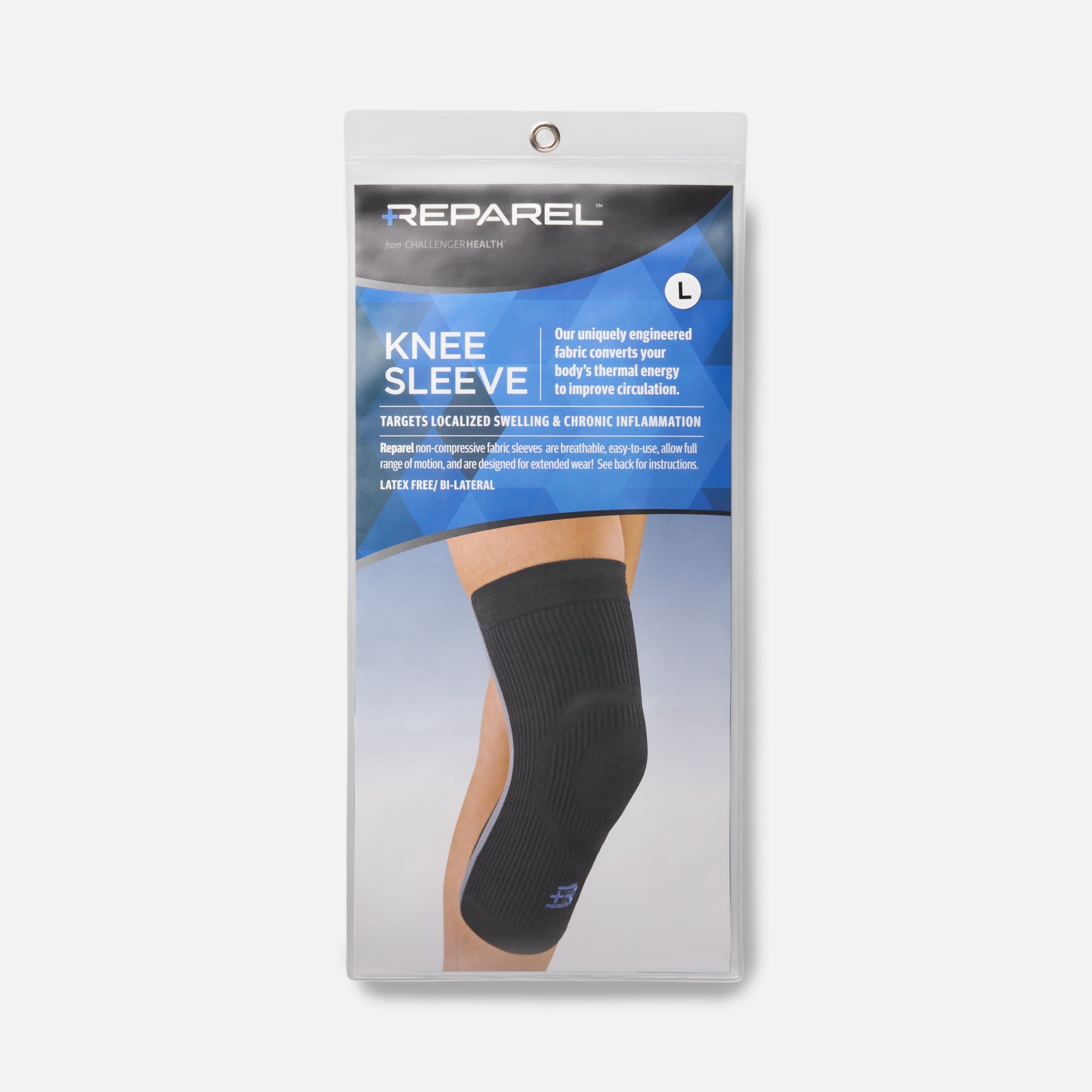 Reparel Knee Sleeve, Black, L