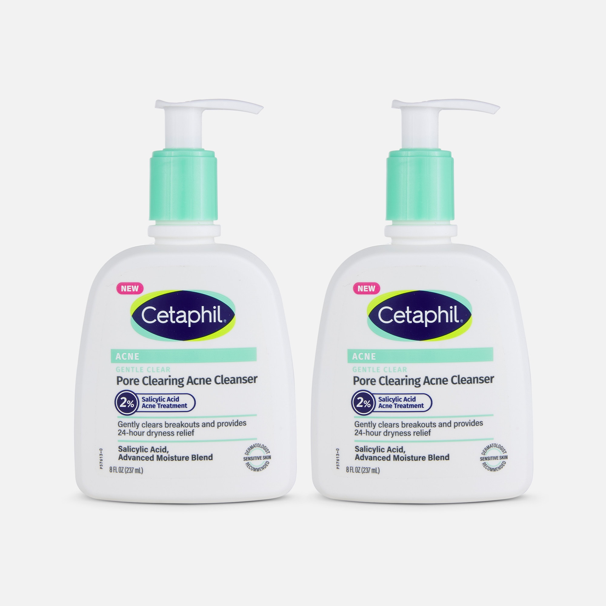 Cetaphil Gentle Clear Pore Clearing Acne Cleanser, 8 oz. (2-Pack)