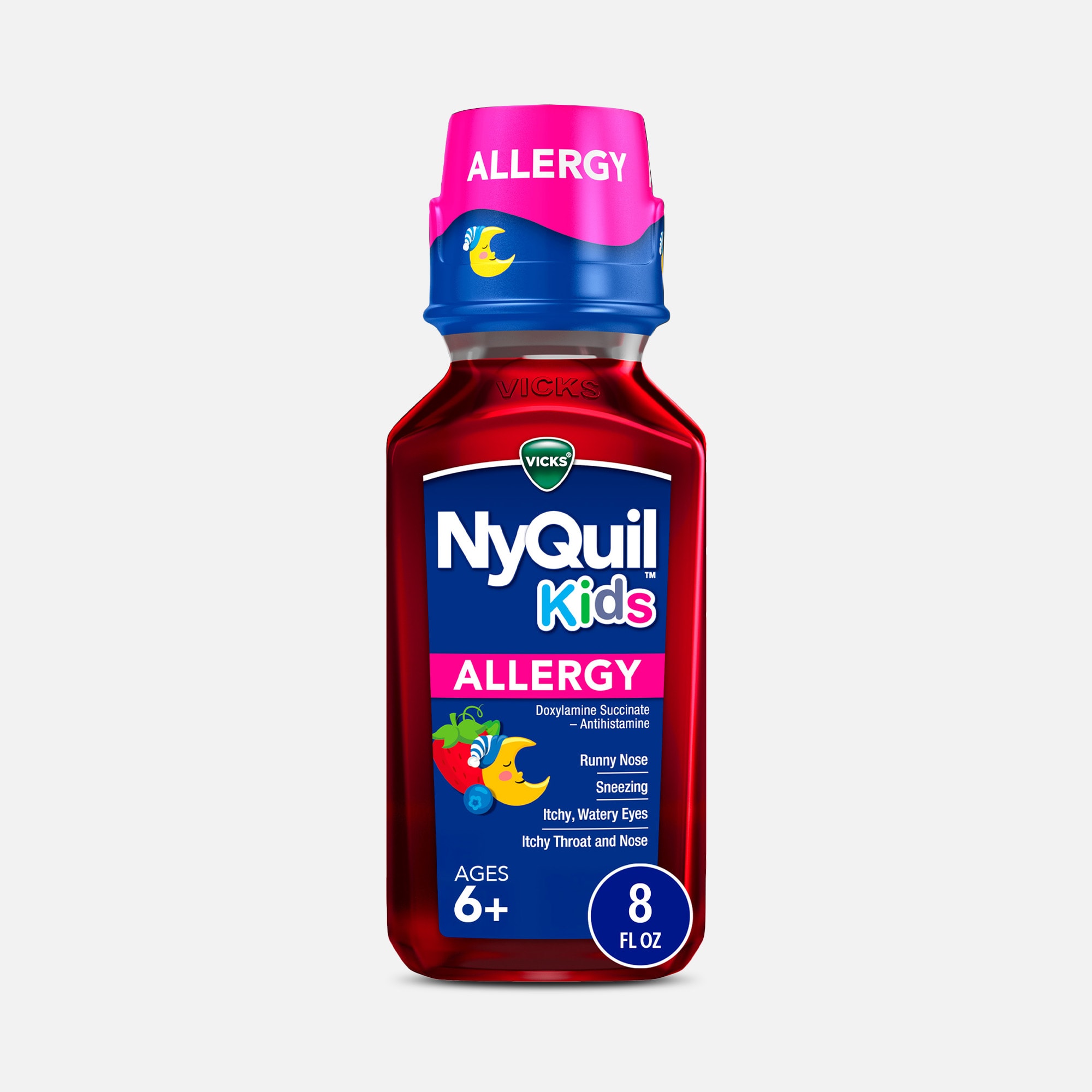 NyQuil Kids Allergy Solution, Berry, 8 fl oz.