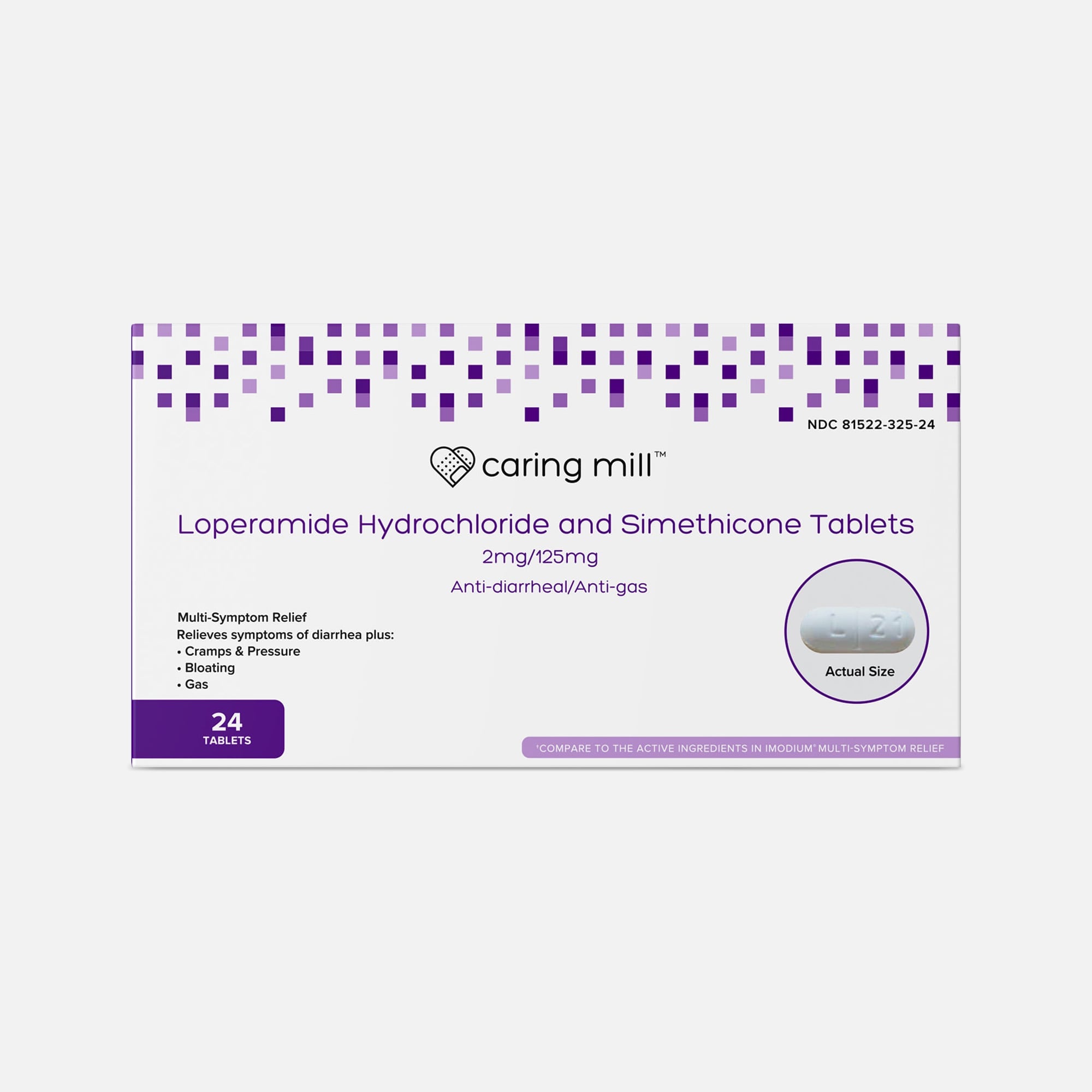 Caring Mill™ Anti-Diarrheal Loperamide Tablets, 24 ct.