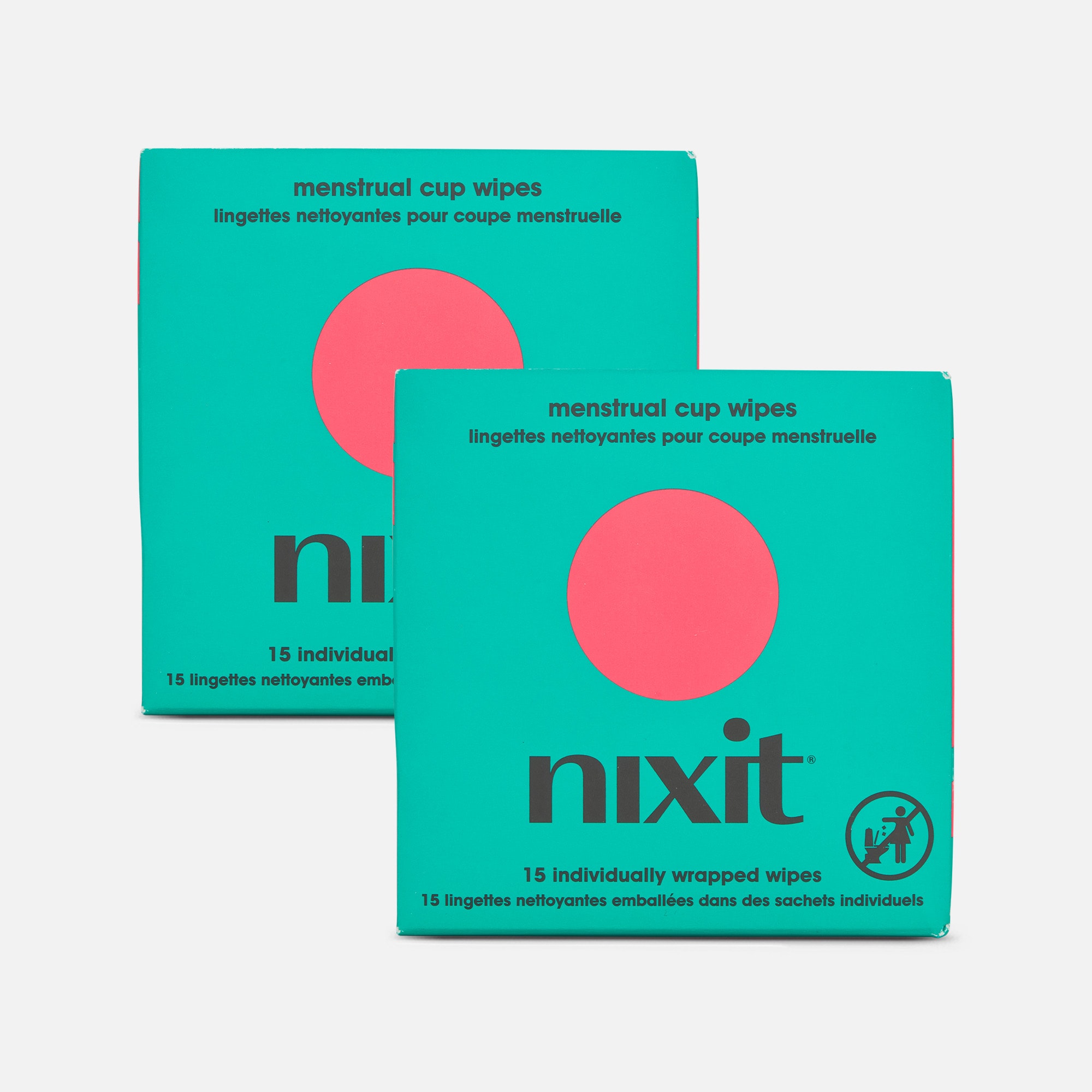 Nixit Menstrual Cup Wipes, 15 ct. (2-Pack)
