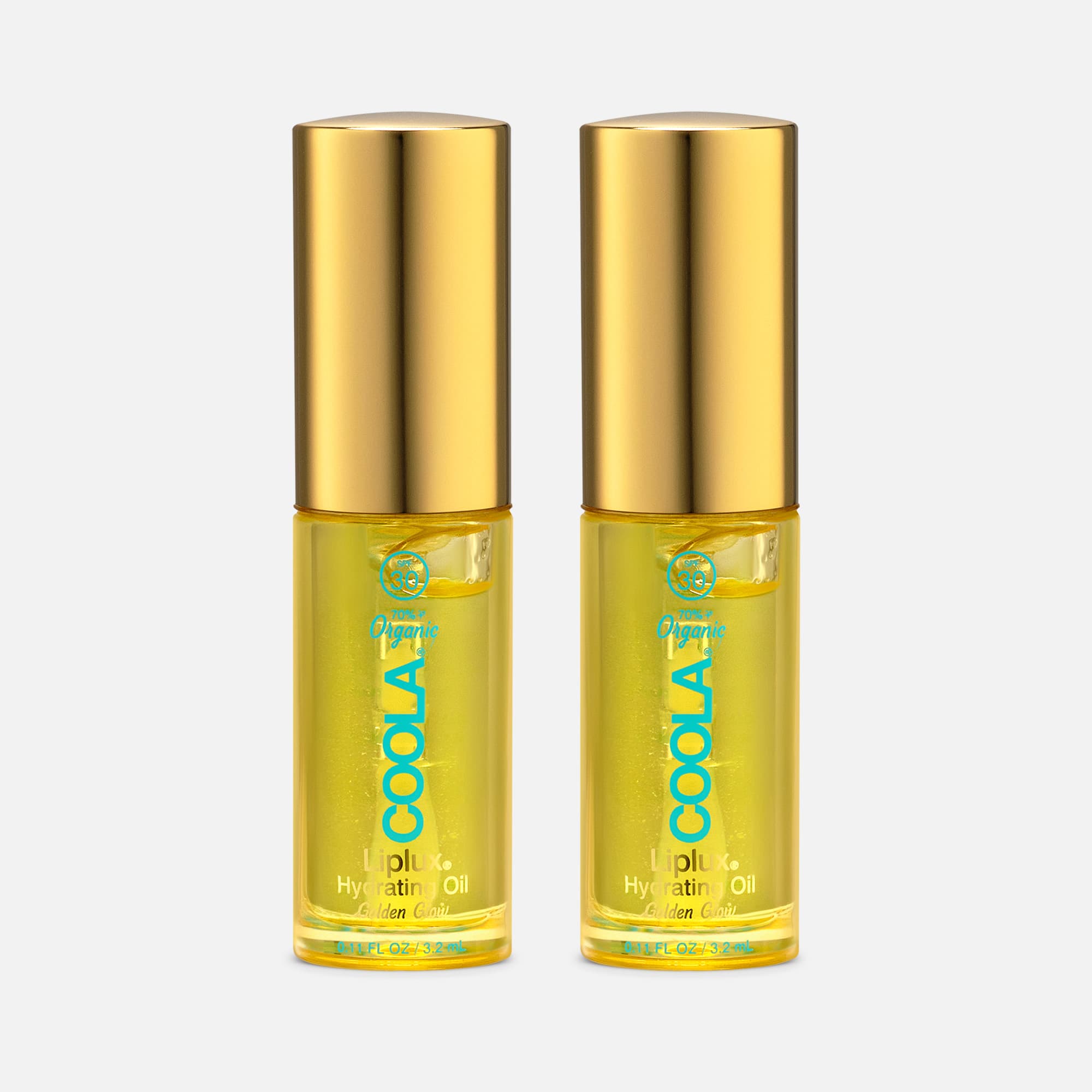 COOLA Classic Liplux Organic Hydrating Lip Oil Sunscreen SPF 30 (2-Pack)
