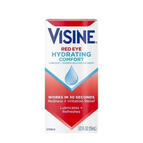 Visine Red Eye Hydrating Comfort Lubricating Eye Drops, .5 fl oz.
