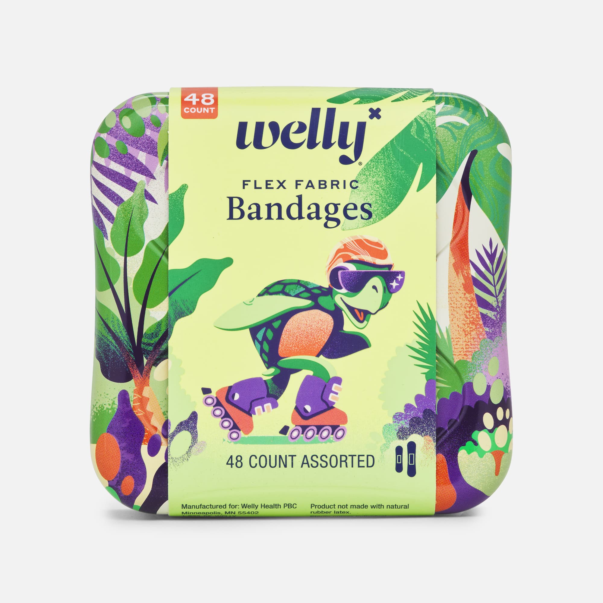 Welly Flex Fabric Bandages, Turtle Oasis, 48 ct.
