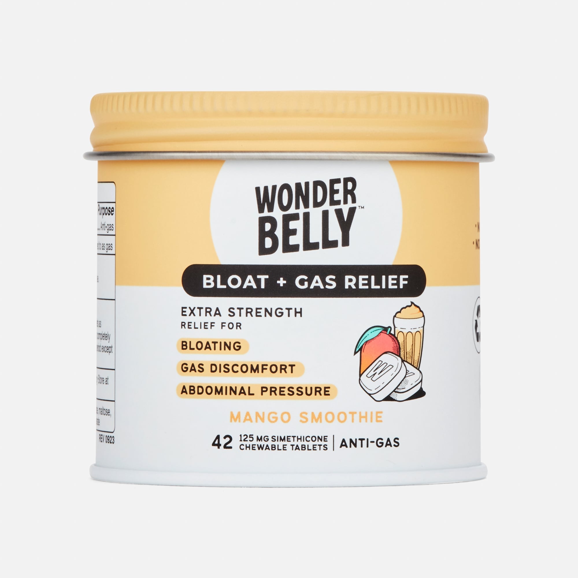 Wonderbelly Bloat + Gas Relief, Mango Smoothie, 42 ct.