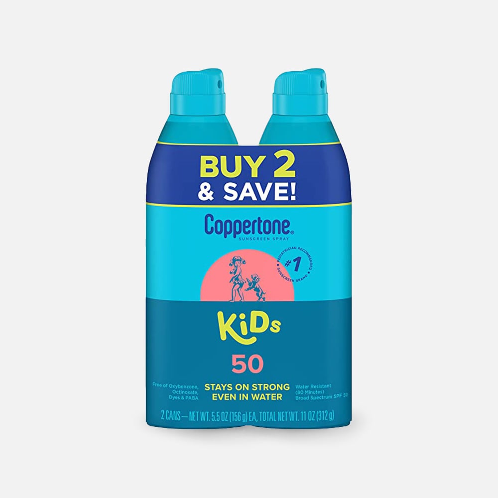 Coppertone Kids Sunscreen Spray SPF 50, 5.5 oz. - Twin Pack