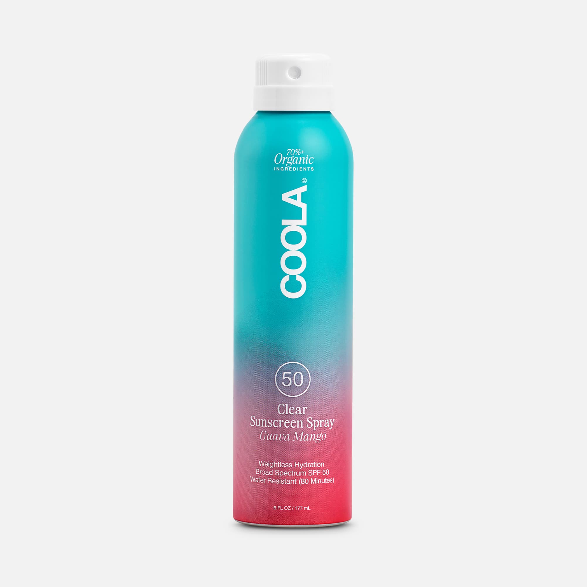 COOLA Classic Body Organic Sunscreen Spray SPF 50, Guava Mango, 6 oz.