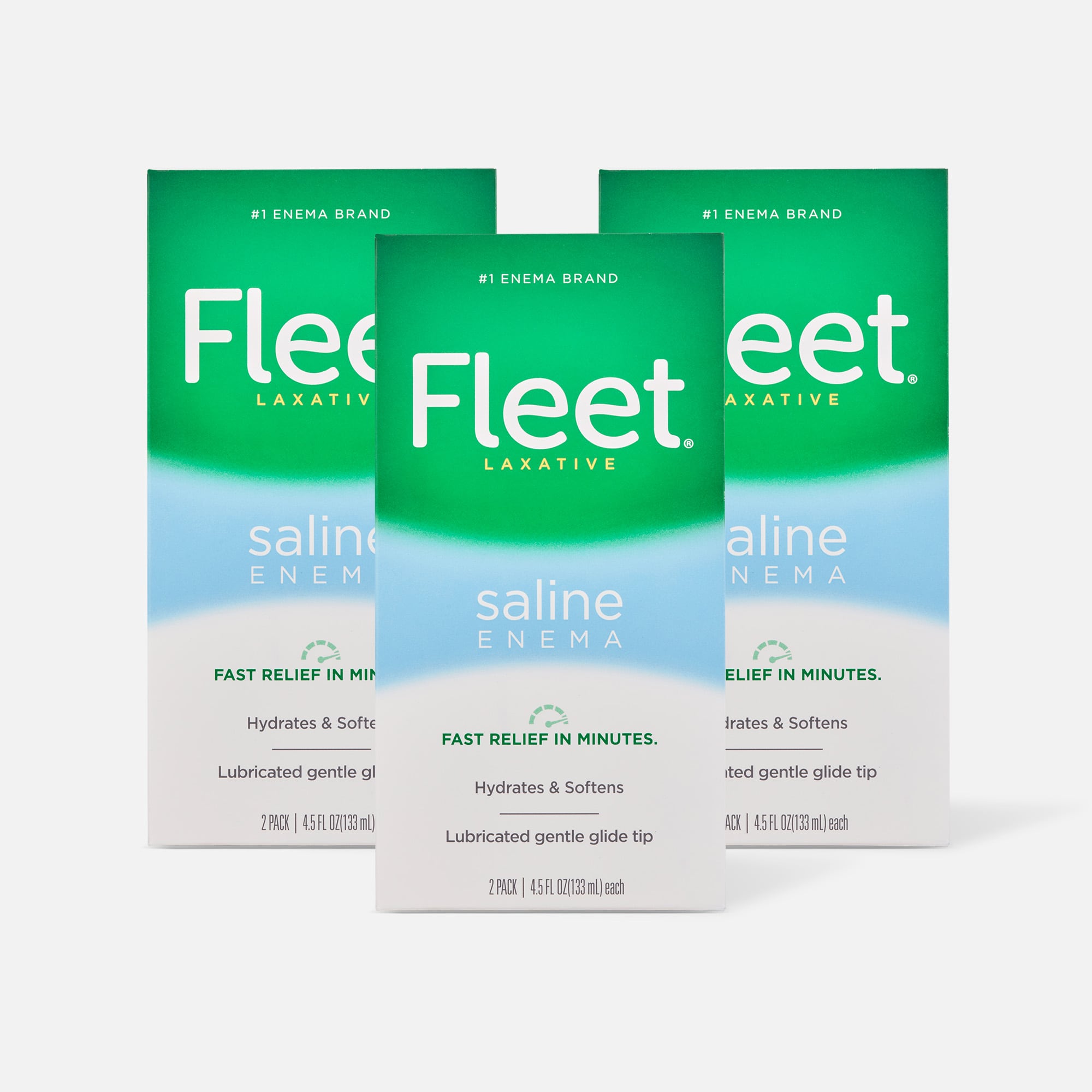 Fleet Enema, Ready-to-Use Saline Laxative (3-Pack)