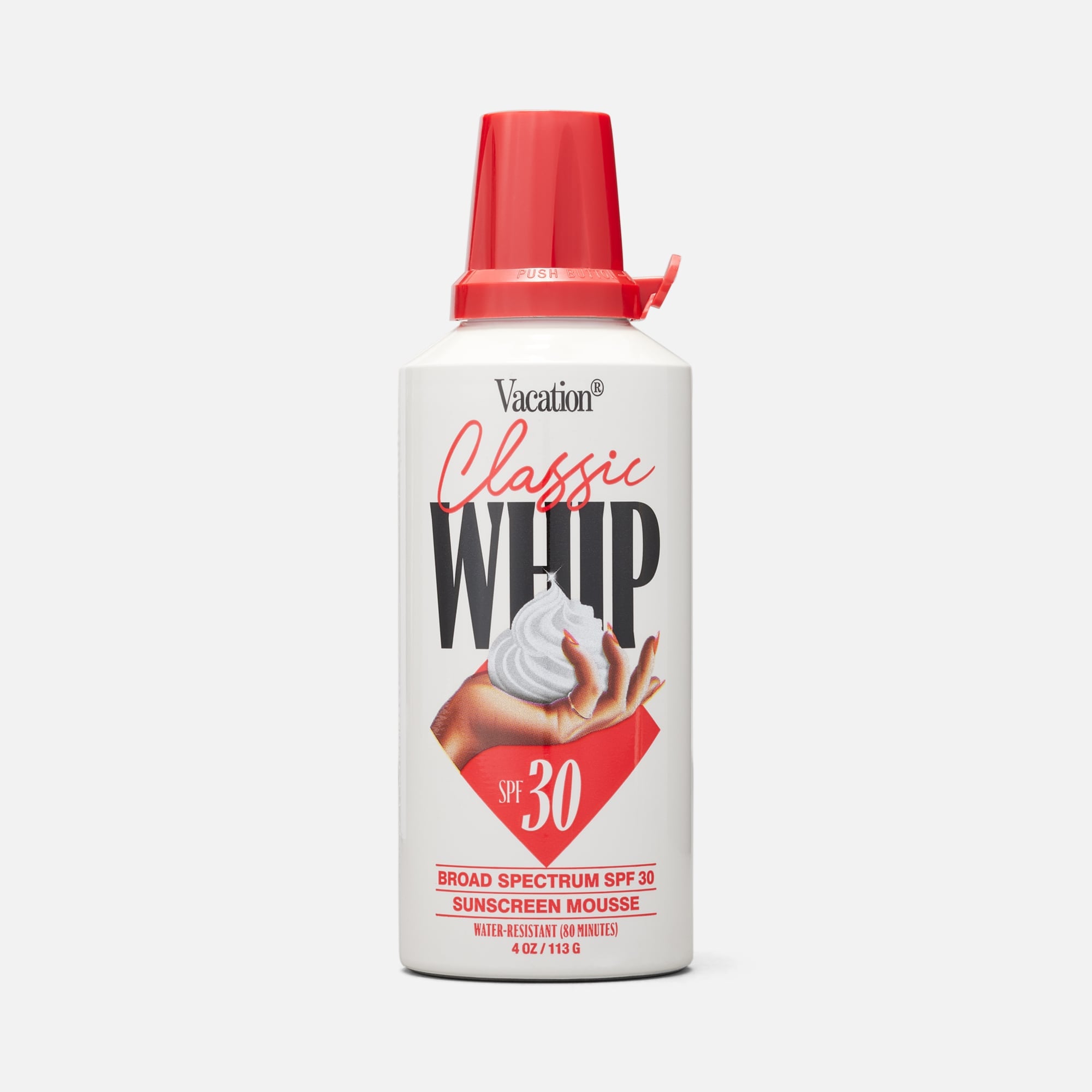 Vacation Classic Whip Sunscreen Mousse, SPF 30, 4 oz.