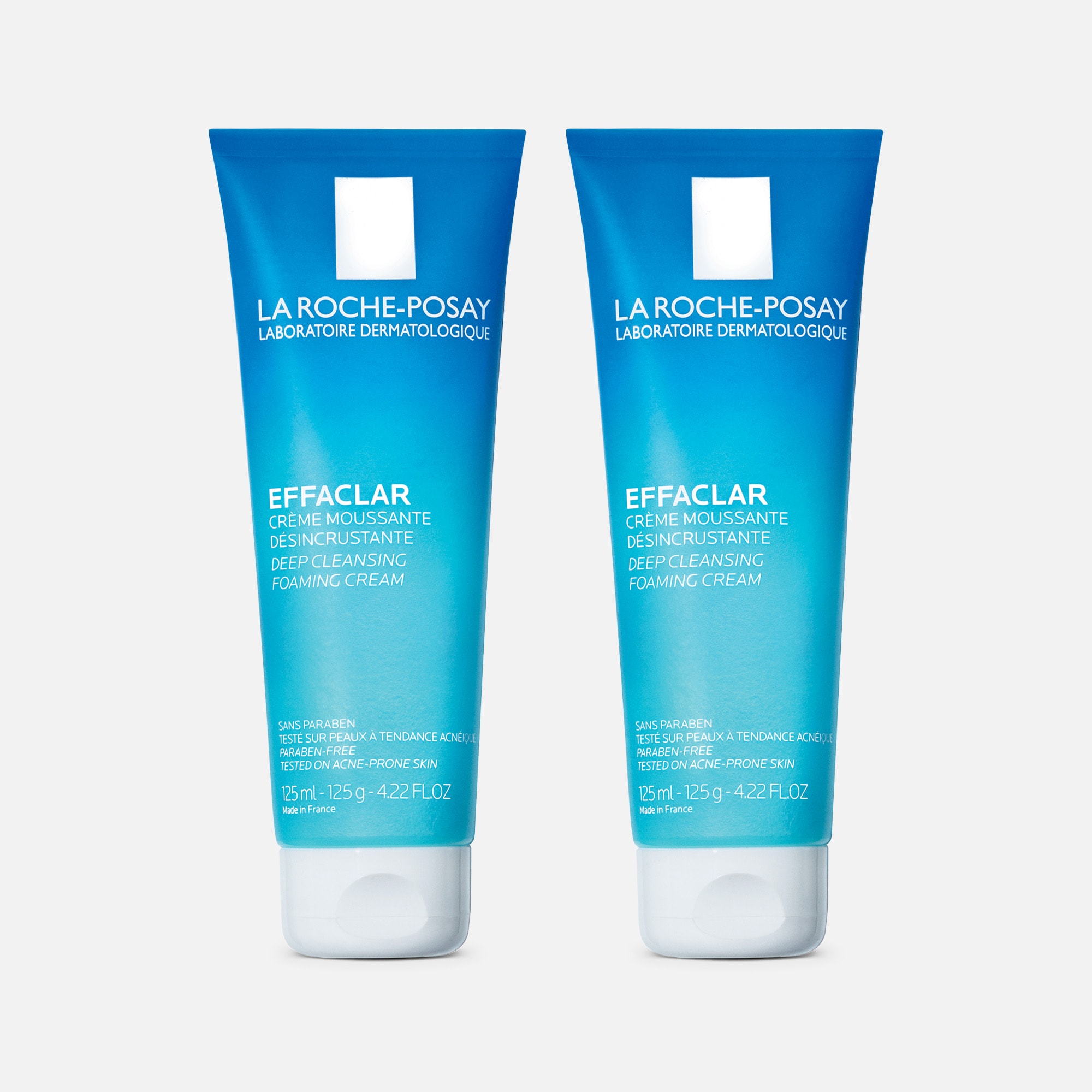 La Roche-Posay Effaclar Deep Cleansing Foaming Cream Cleanser, 4.22 oz. (2-Pack)