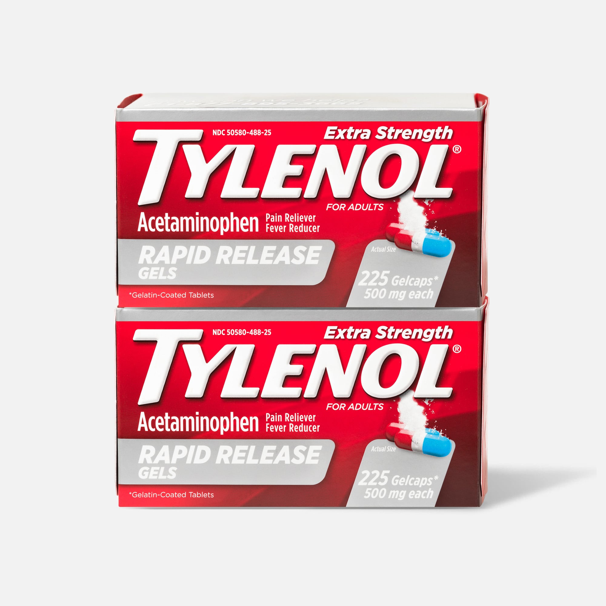 Tylenol Extra Strength Rapid Release Gels, 225 ct. (2-Pack)