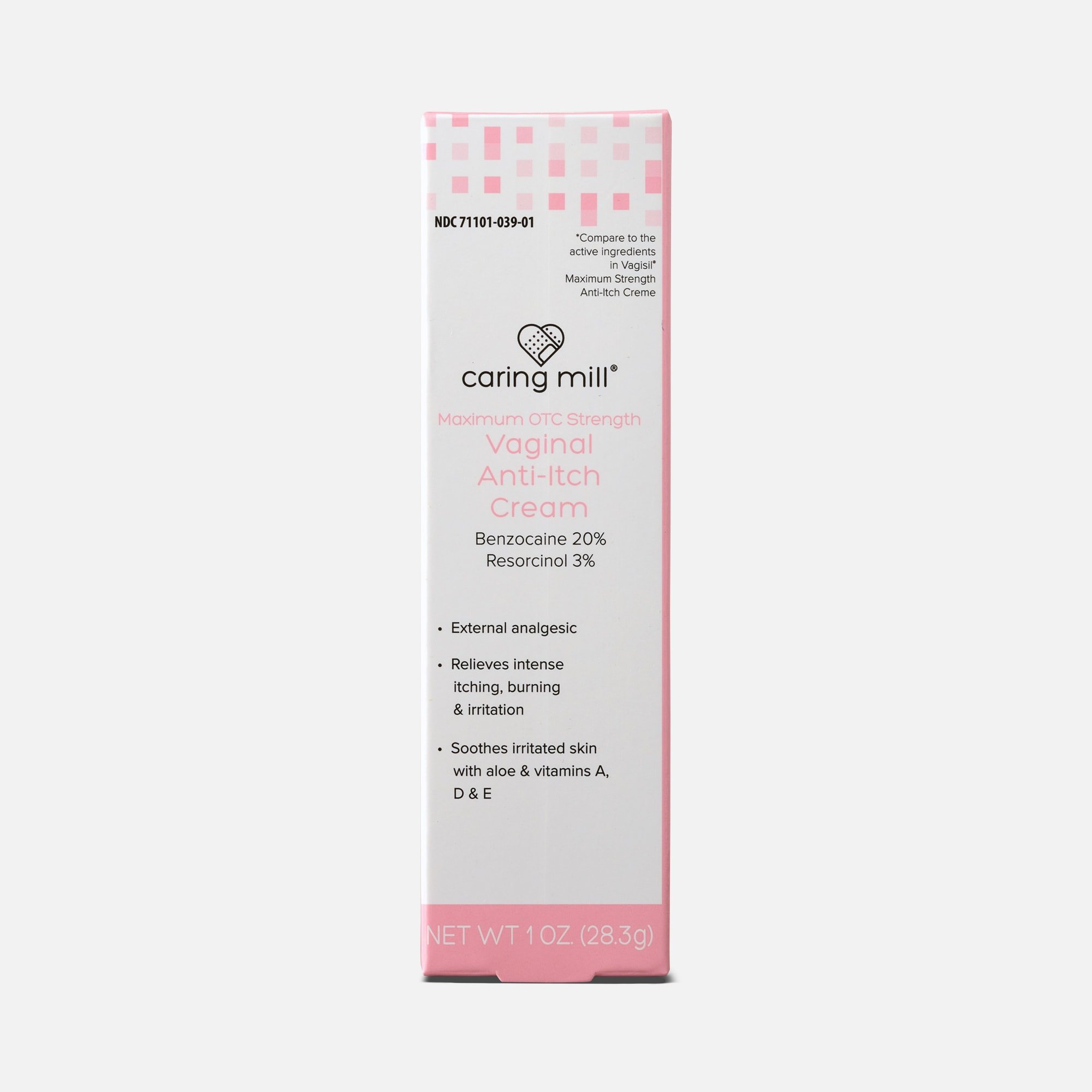 Caring Mill Maximum Strength Vaginal Anti-Itch Cream, 1 oz.
