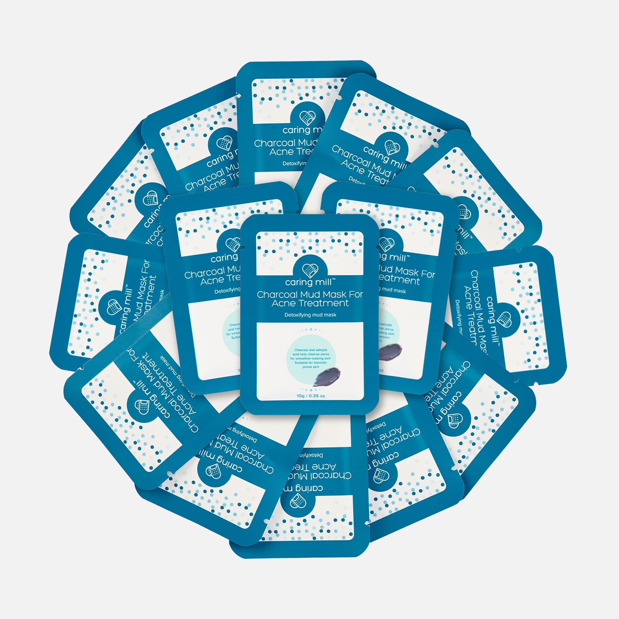 Caring Mill™ Charcoal Mud Mask for Acne Treatment, 5 pack (3-Pack)