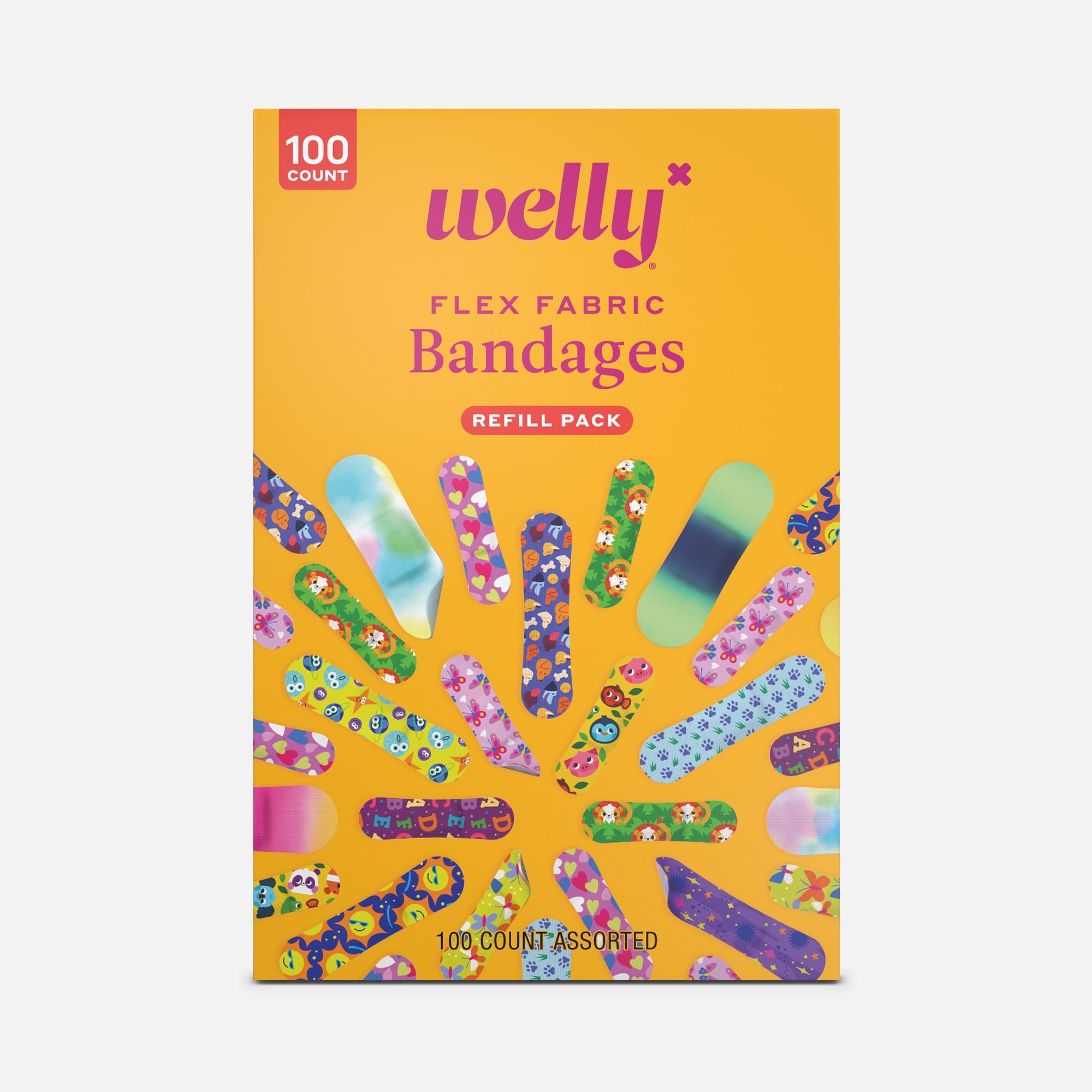 Welly Bravery Bandages Assorted Pattern Value Pack, 100 ct.