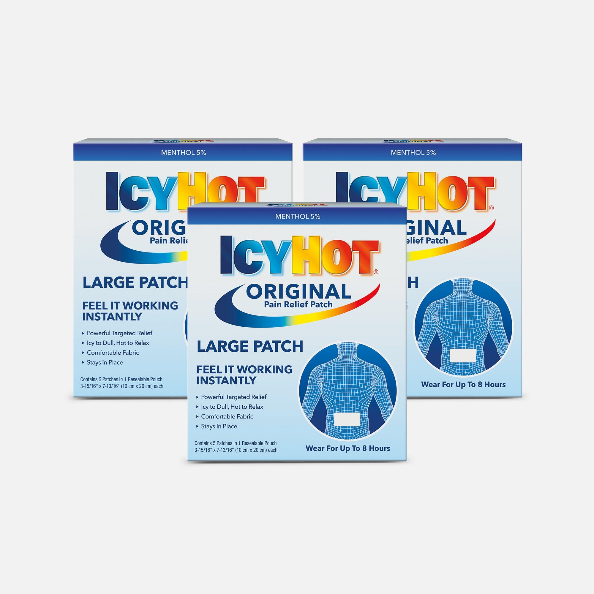 Icy Hot Medicated Back Patch, 5 ct. (3-Pack)