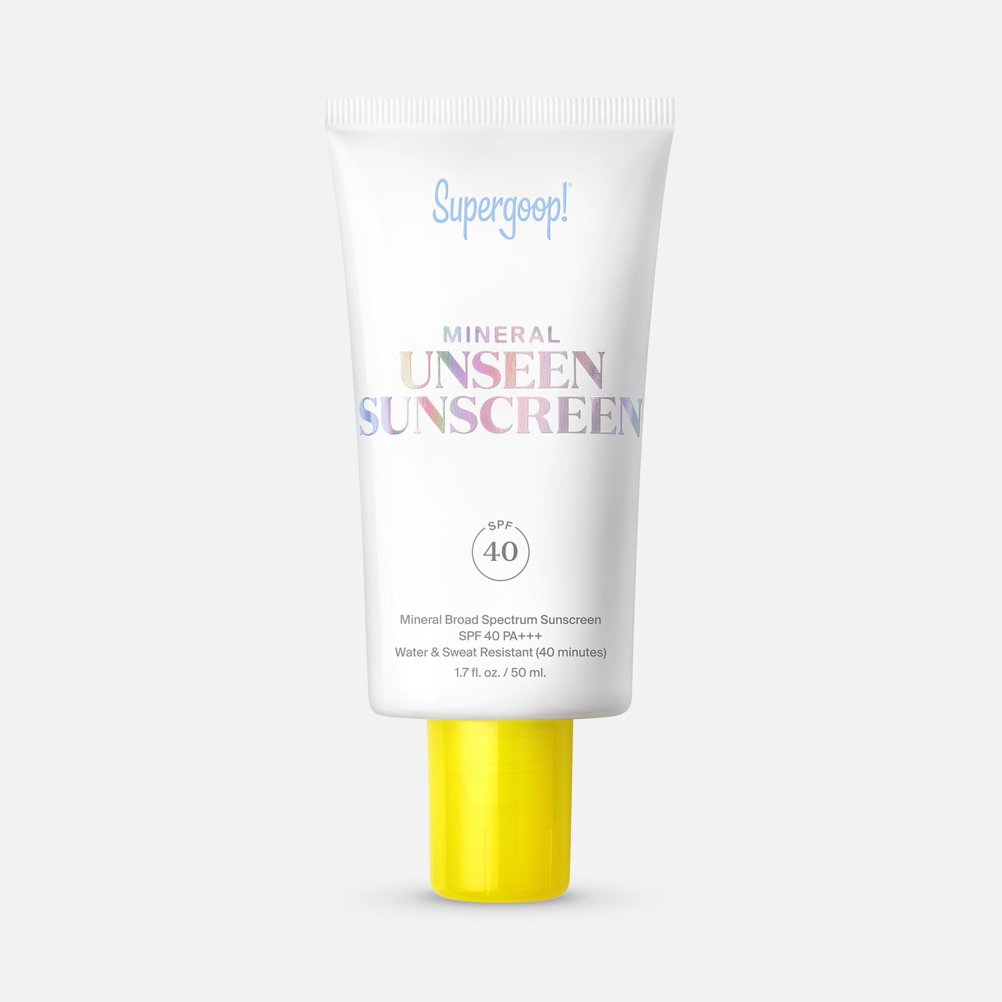 Supergoop! Mineral Unseen Sunscreen, SPF 40, 1.7 fl oz.
