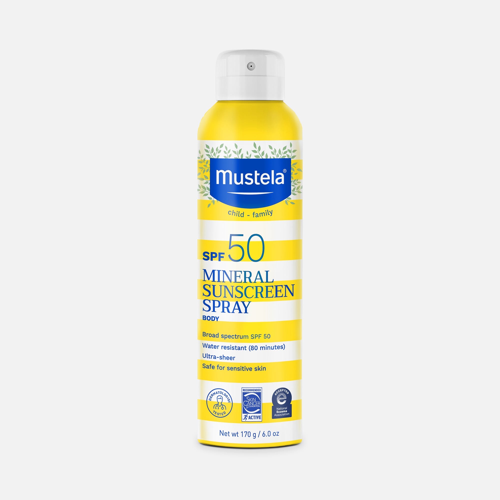 Mustela Mineral Sunscreen Spray, SPF 50, 6 oz.