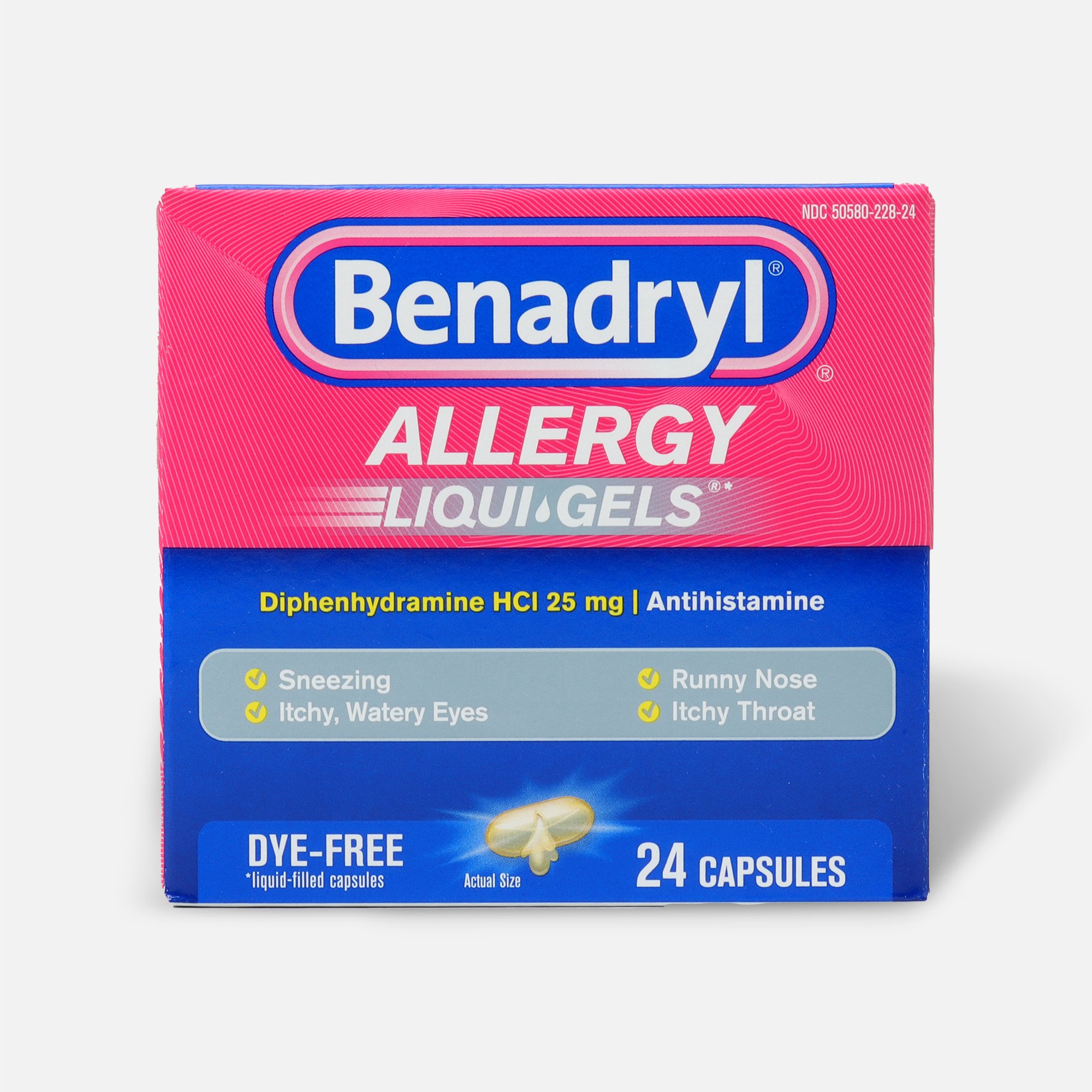 Benadryl Allergy Relief Liqui-Gels, 24 ct.
