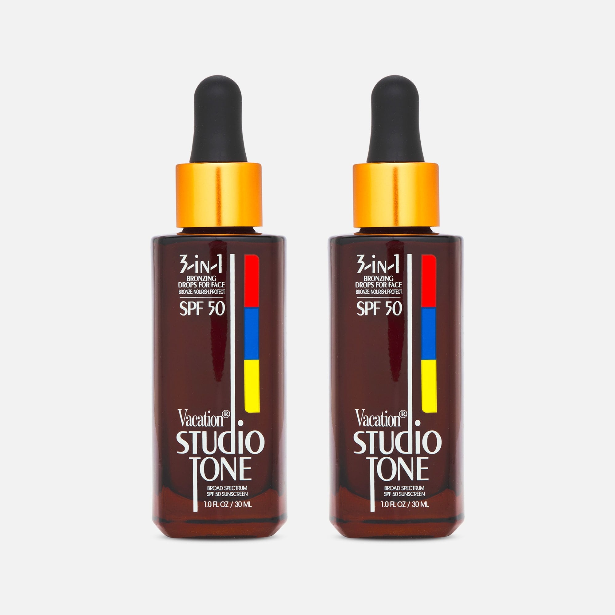 Vacation Studio Tone SPF 50 Bronzing Drops for Face, 1 oz. (2-Pack)
