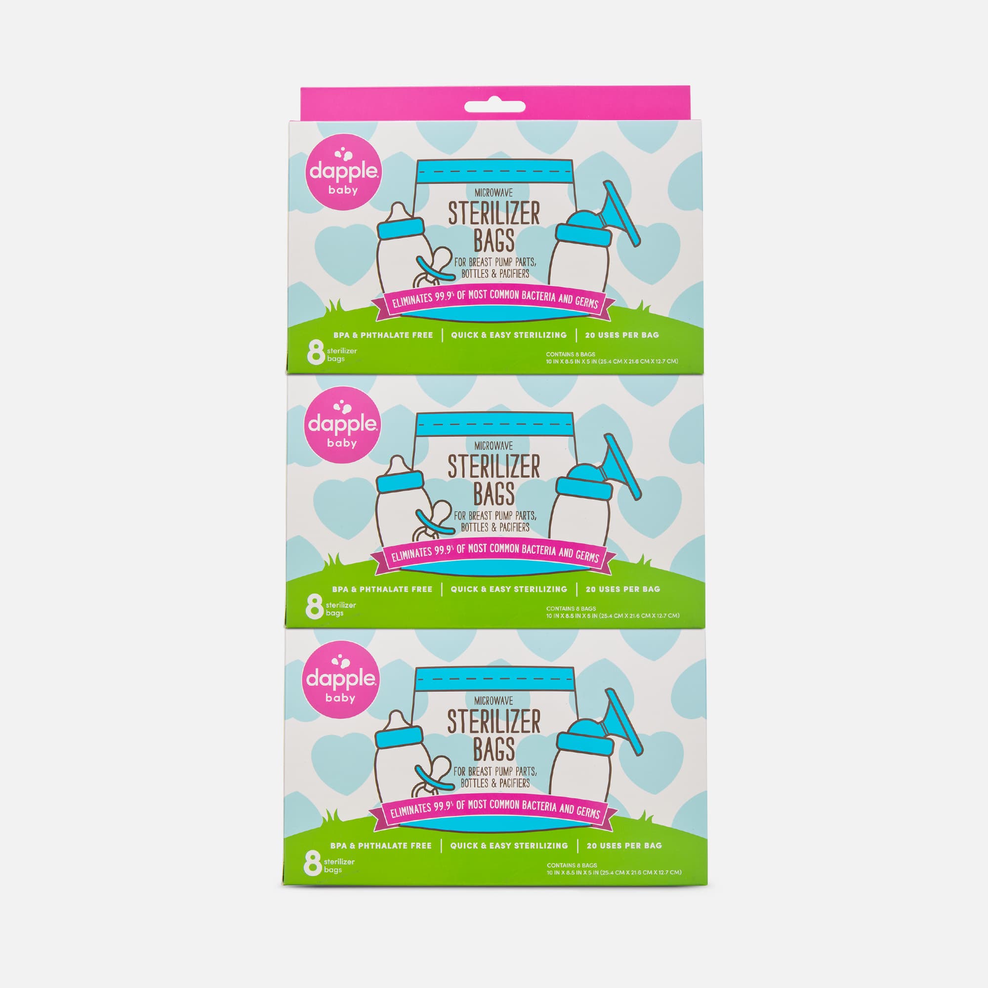 Baby Bottle Sterilizer NCVI Microwave Sterilizer Bags (8-Pack