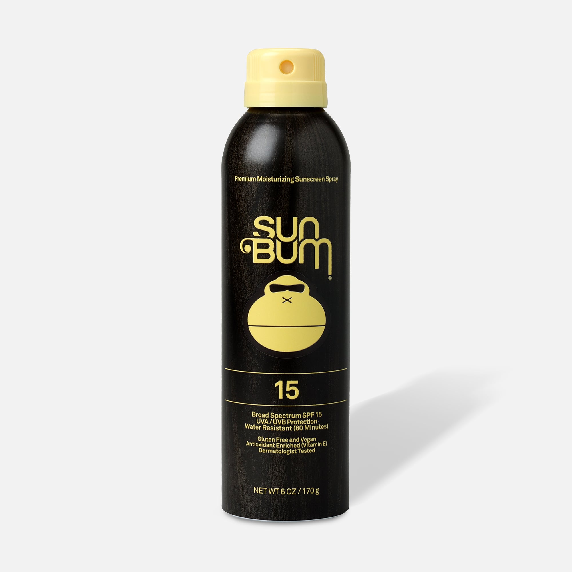 Sun Bum Premium Moisturizing Sunscreen Spray, SPF 15, 6 oz.