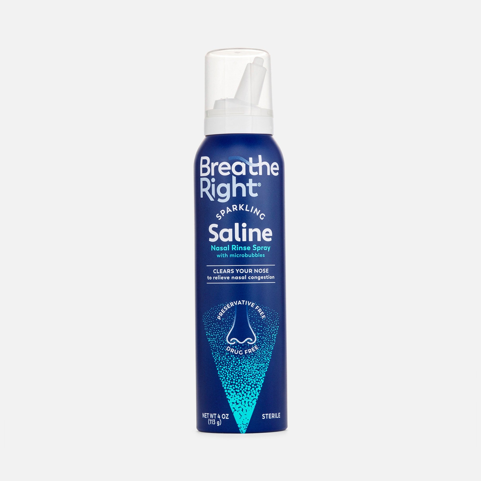 Breathe Right Sparkling Saline Nasal Rinse Spray, 4 oz.
