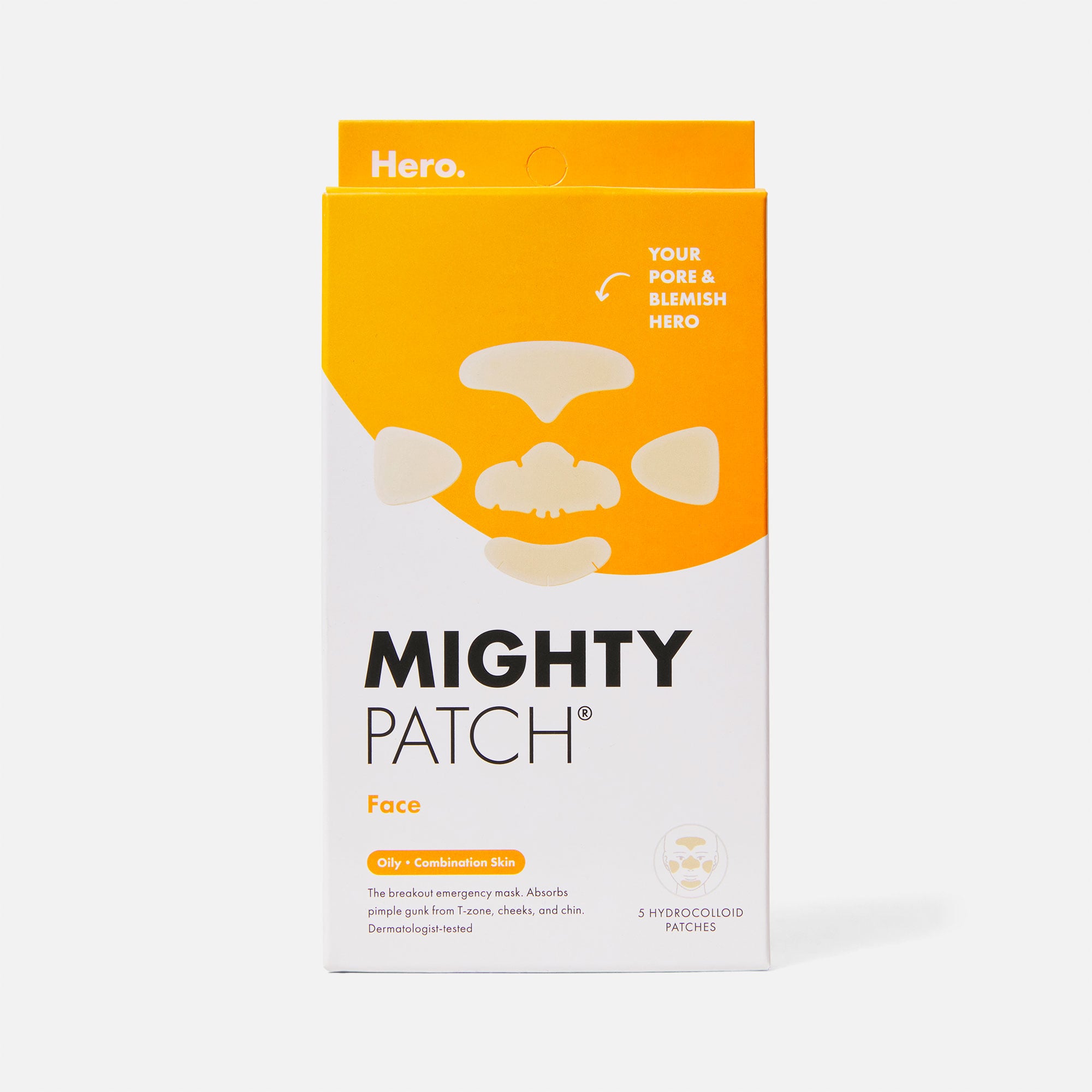 Mighty Patch Face Patches, Oily & Combination Skin, 5 pc.