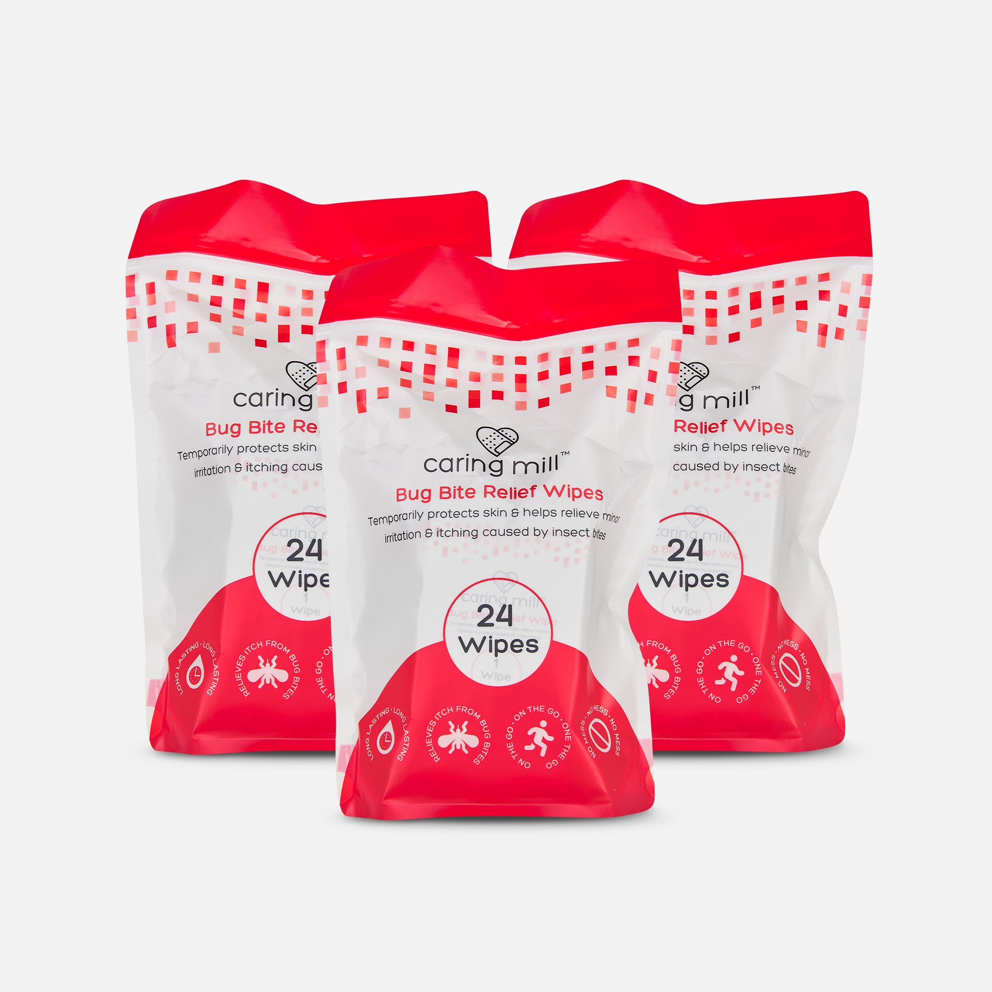 Caring Mill Bug Bite Relief Wipes, 24 ct. (3-Pack)