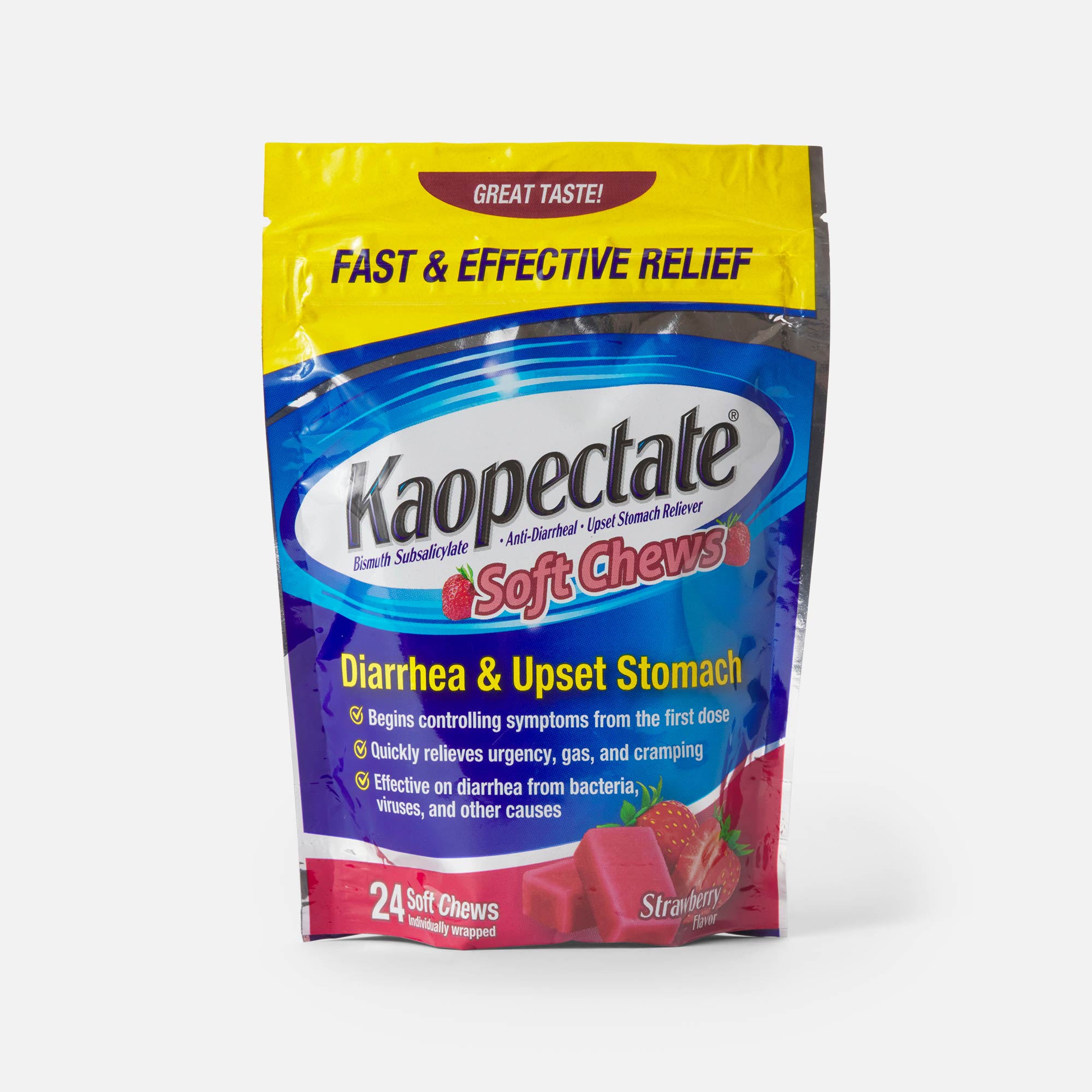 Kaopectate Soft Chews, 262mg, Strawberry