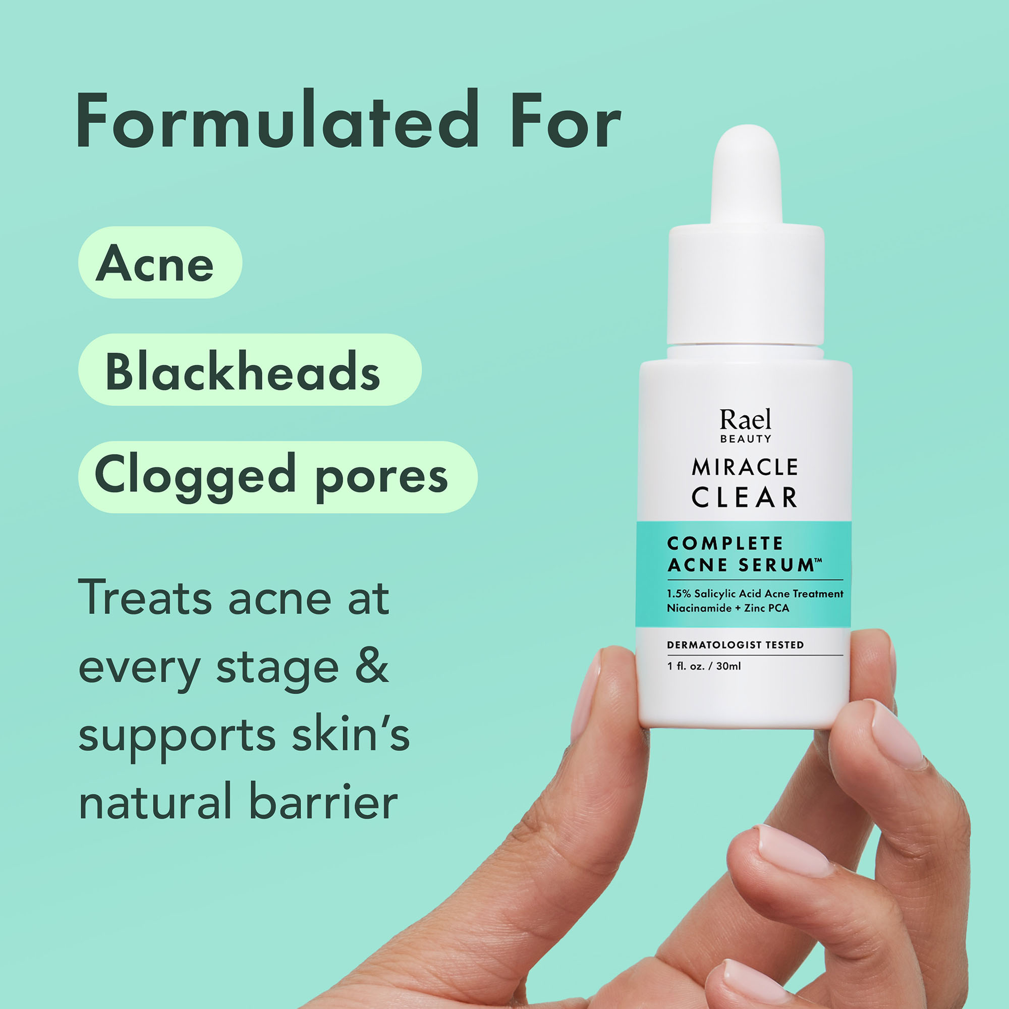 Rael Miracle Clear Complete Acne Serum, 1 fl oz. by Rael | FSA Store