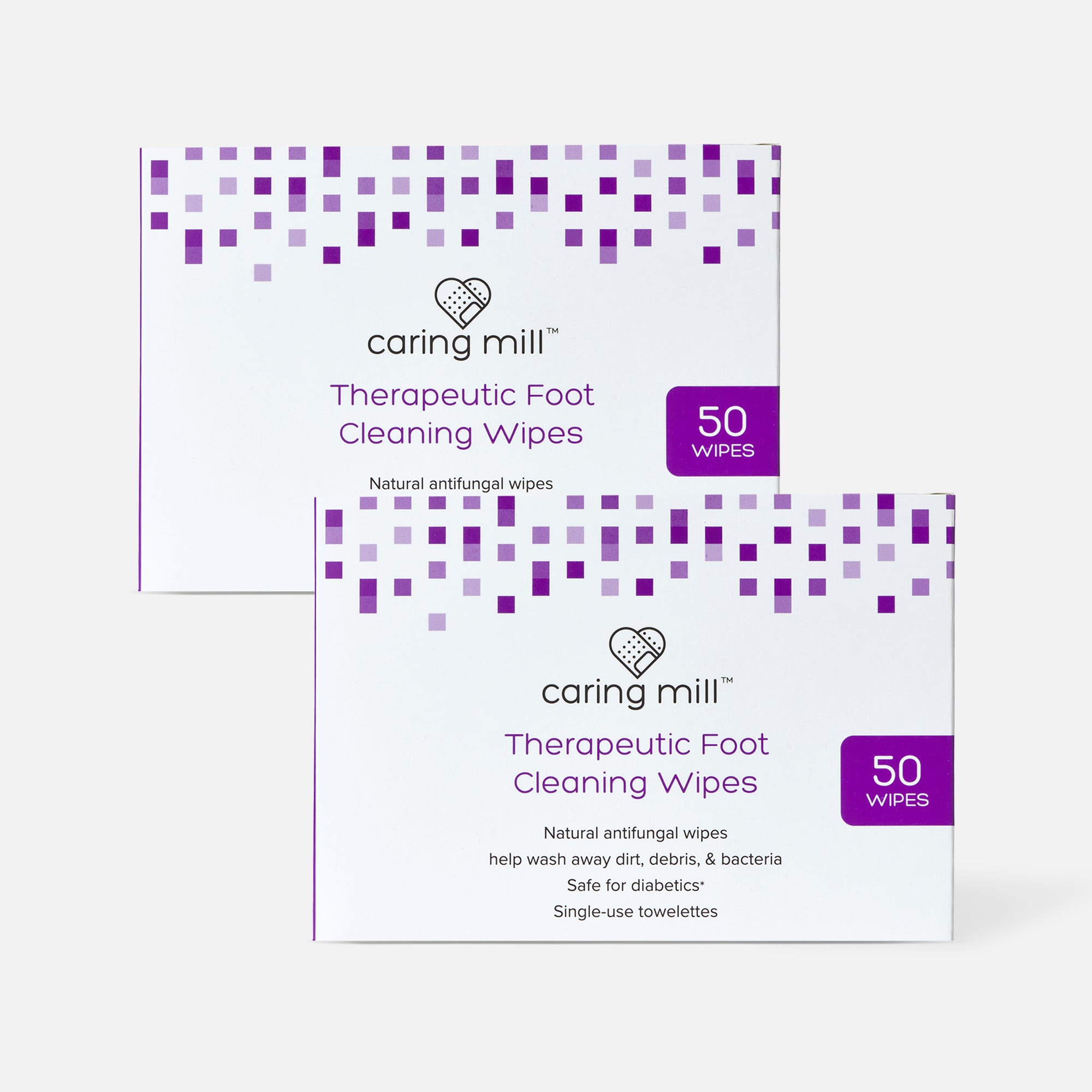 Caring Mill™ Therapeutic Antifungal Foot Wipes, 50 ct. (2-Pack)