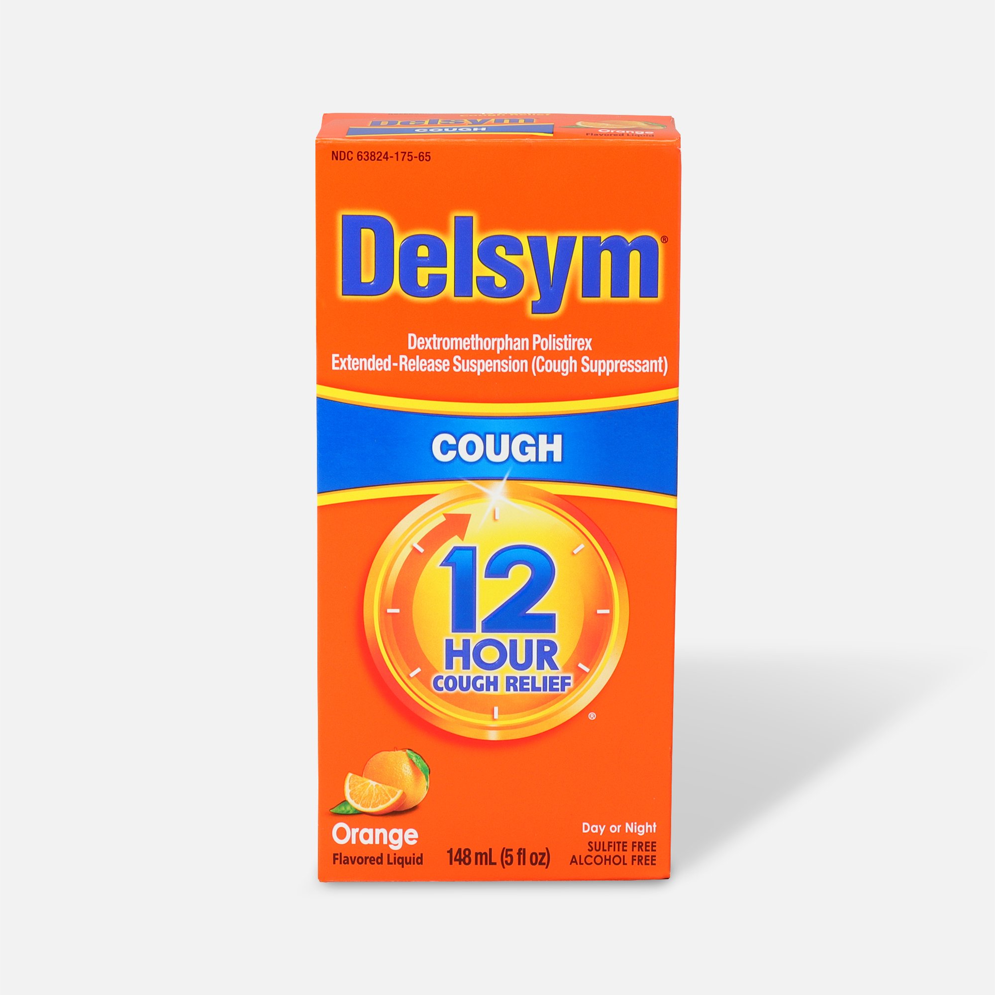 Delsym Adult Liquid, Orange with Dosage Cup, 5 oz.