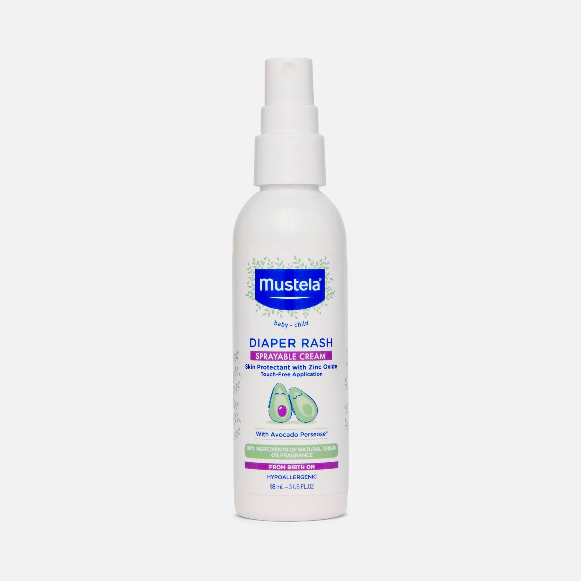 Mustela Diaper Rash Sprayable Cream, 3 fl oz.