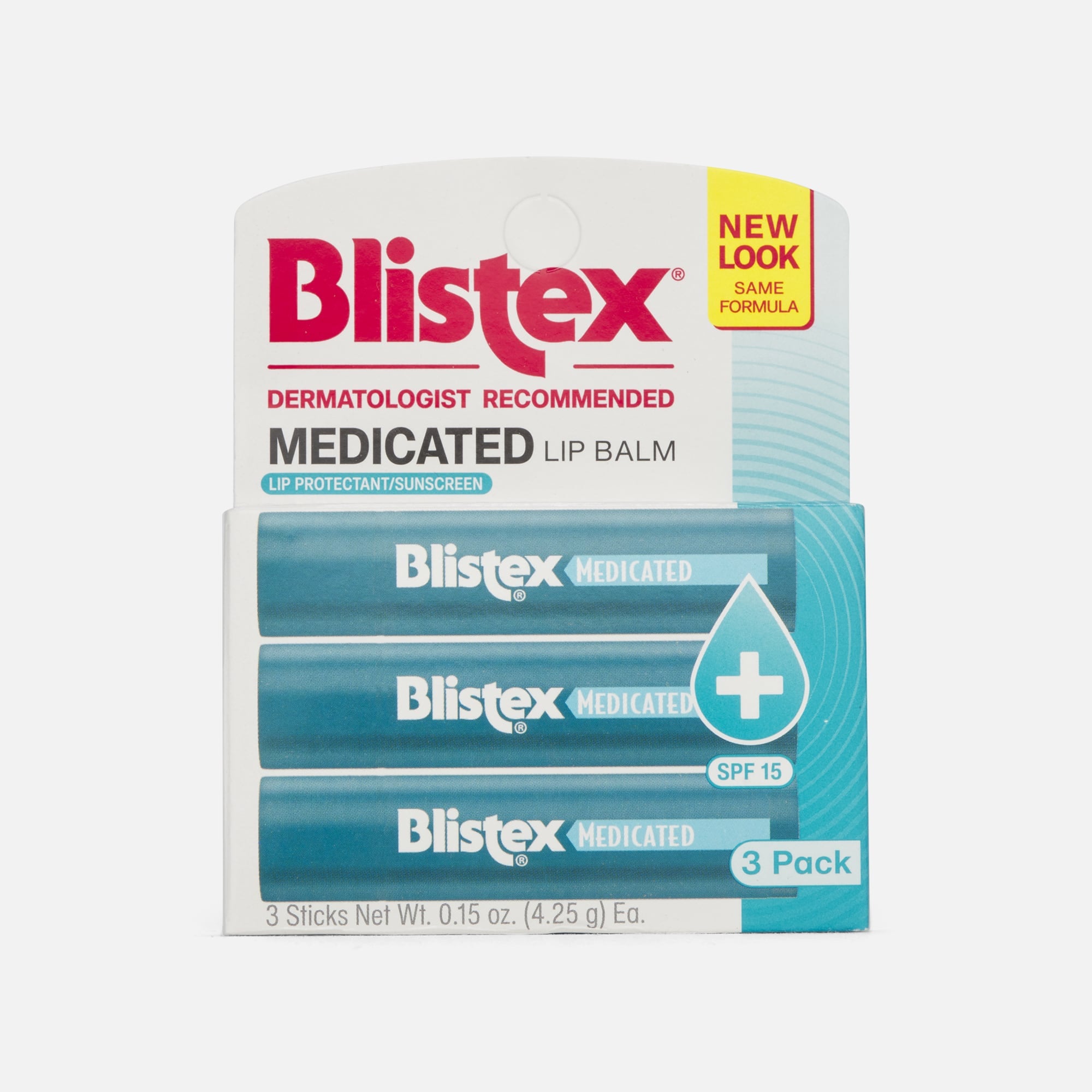 Blistex Medicated Lip Balm, SPF 15, 0.15 oz. (3-Pack)
