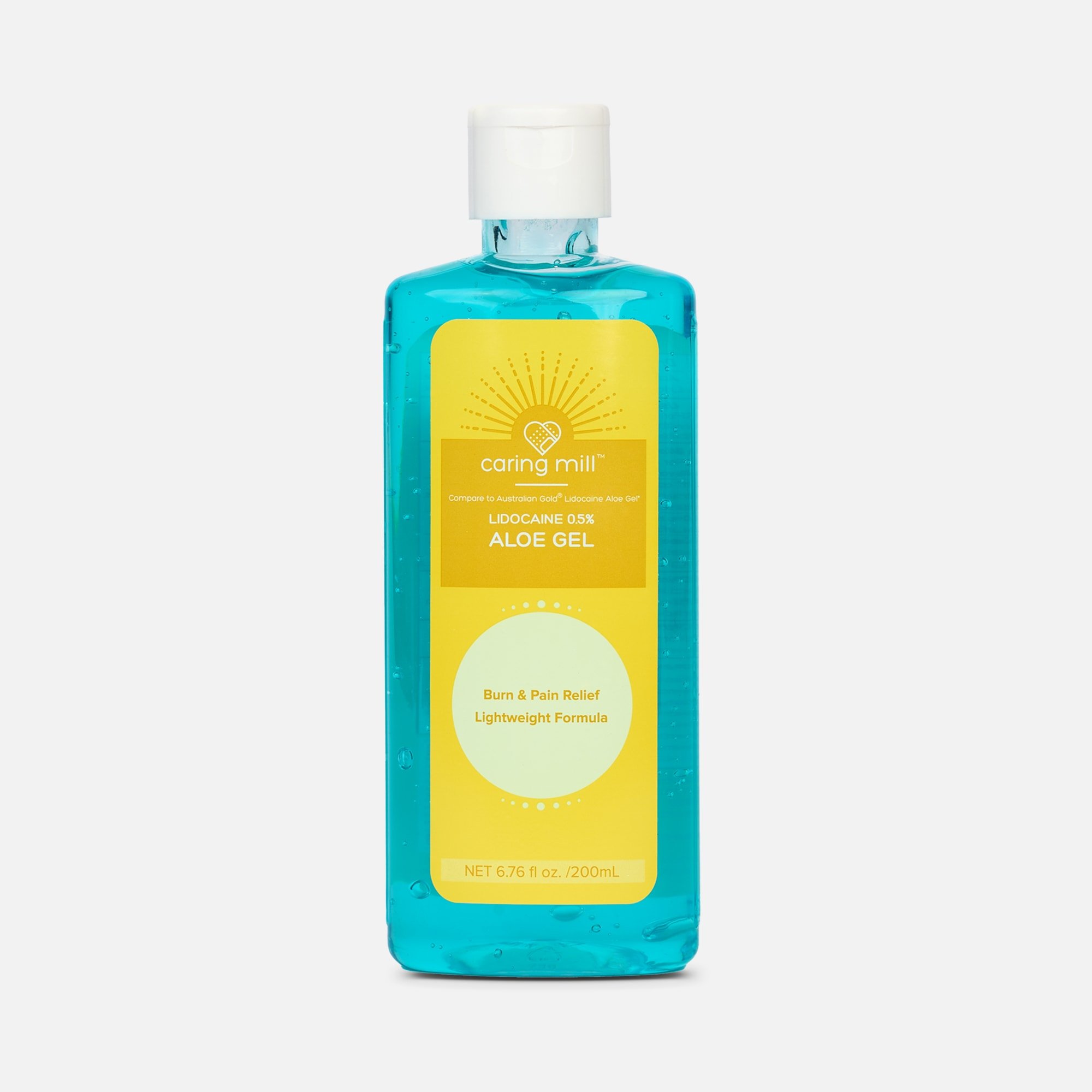 Caring Mill™ Aftersun Cooling Gel With Lidocaine Aloe Vera Value, 6.76 fl oz.