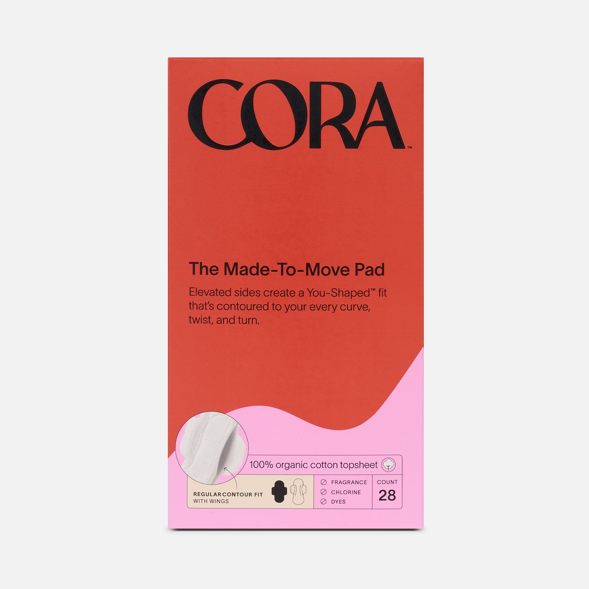 Cora The Made-to-Move Pad, Regular, 28 ct.