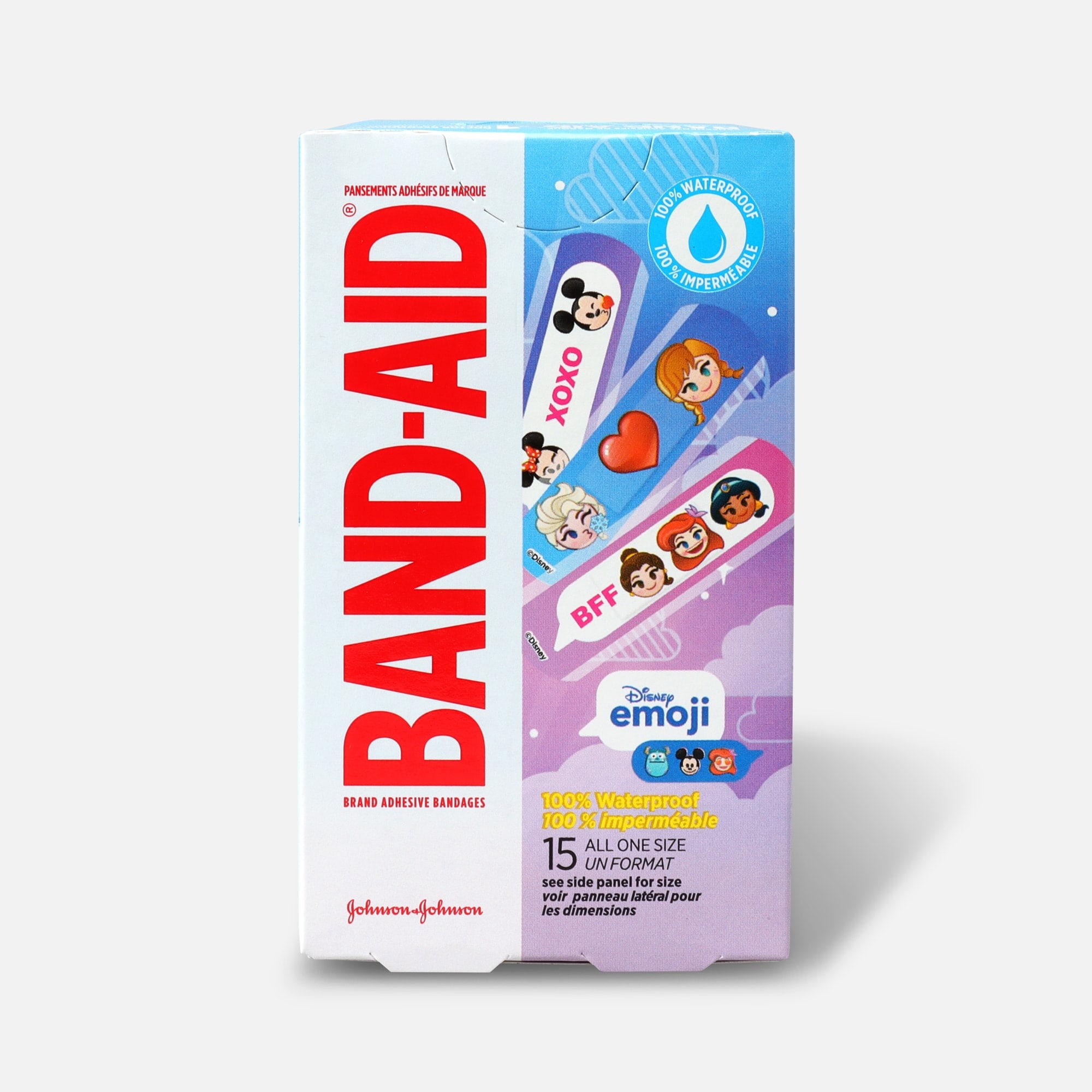 Band Aid Disney Emoji Waterproof Bandages 15ct