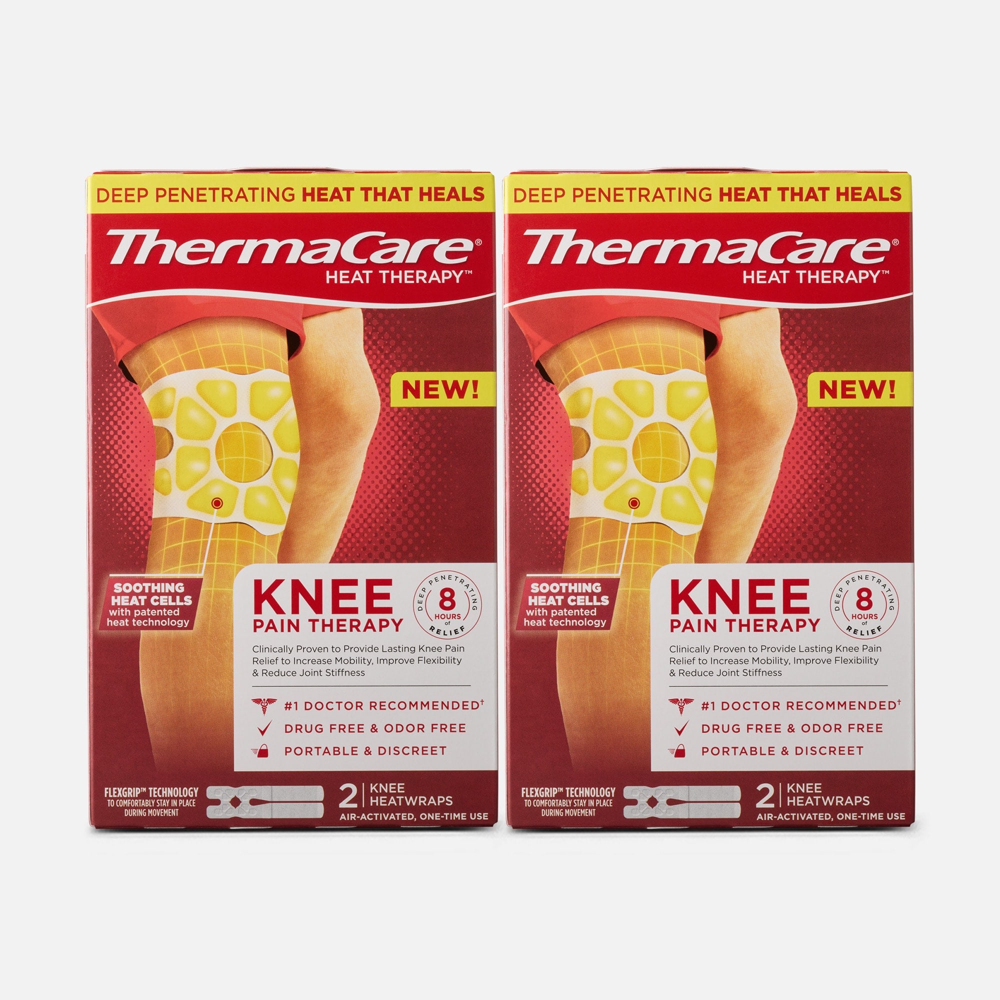 ThermaCare Knee Pain Relief Heatwraps, 2 ct. (2-Pack)