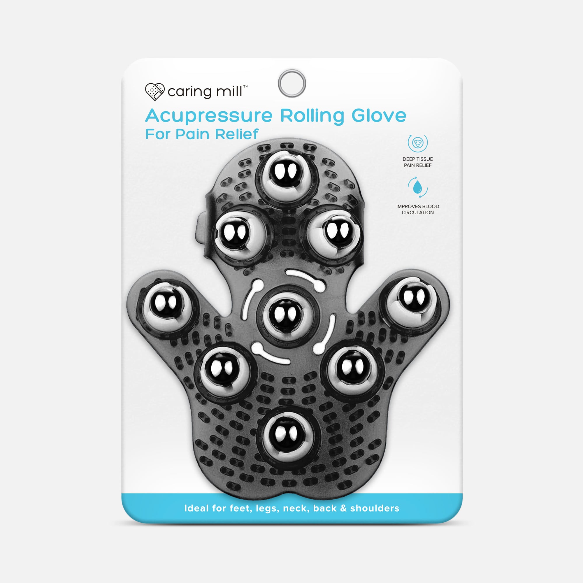 Caring Mill™ Acupressure Rolling Glove for Pain Relief