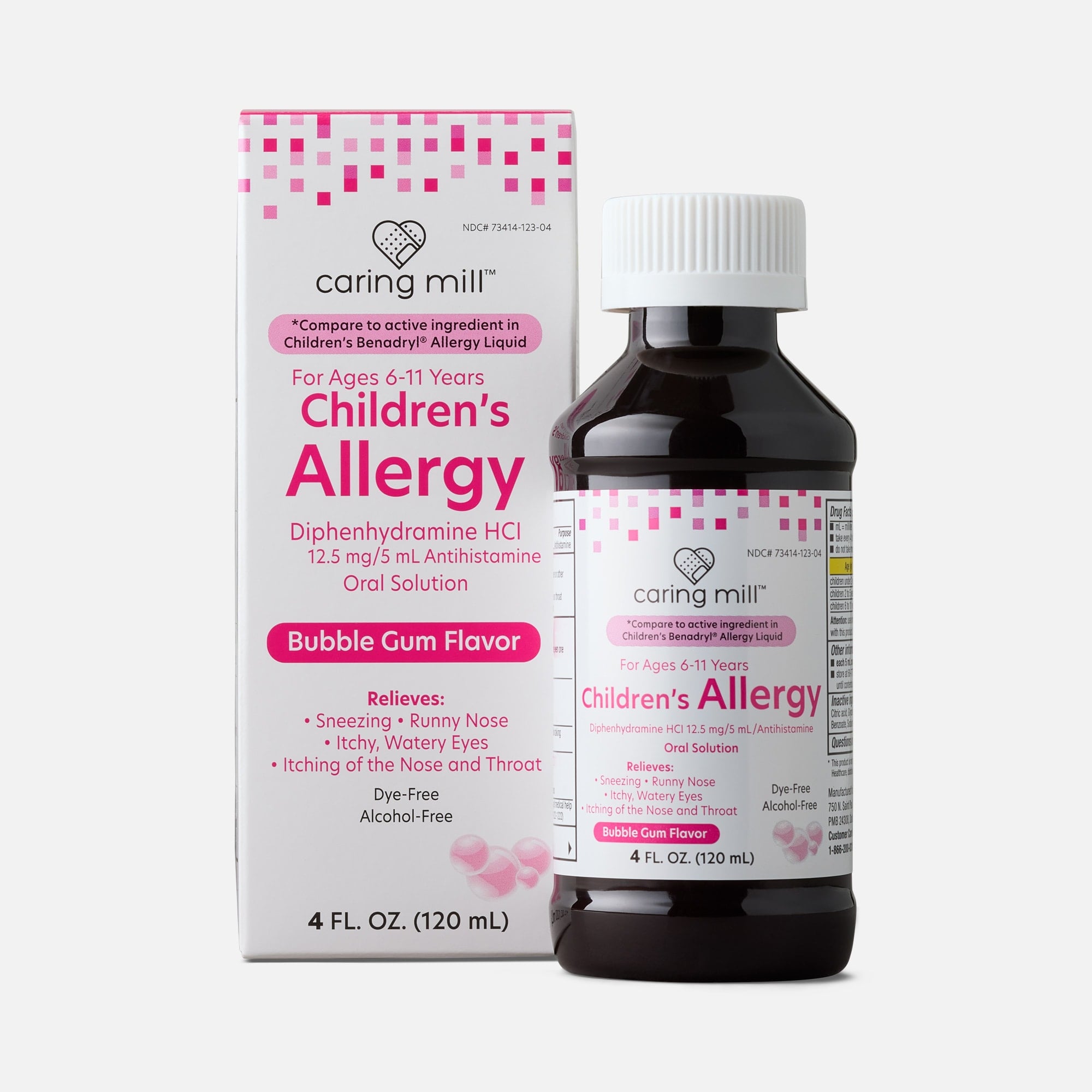 FSA Eligible Caring Mill™ Children's Allergy Relief Liquid, Dye