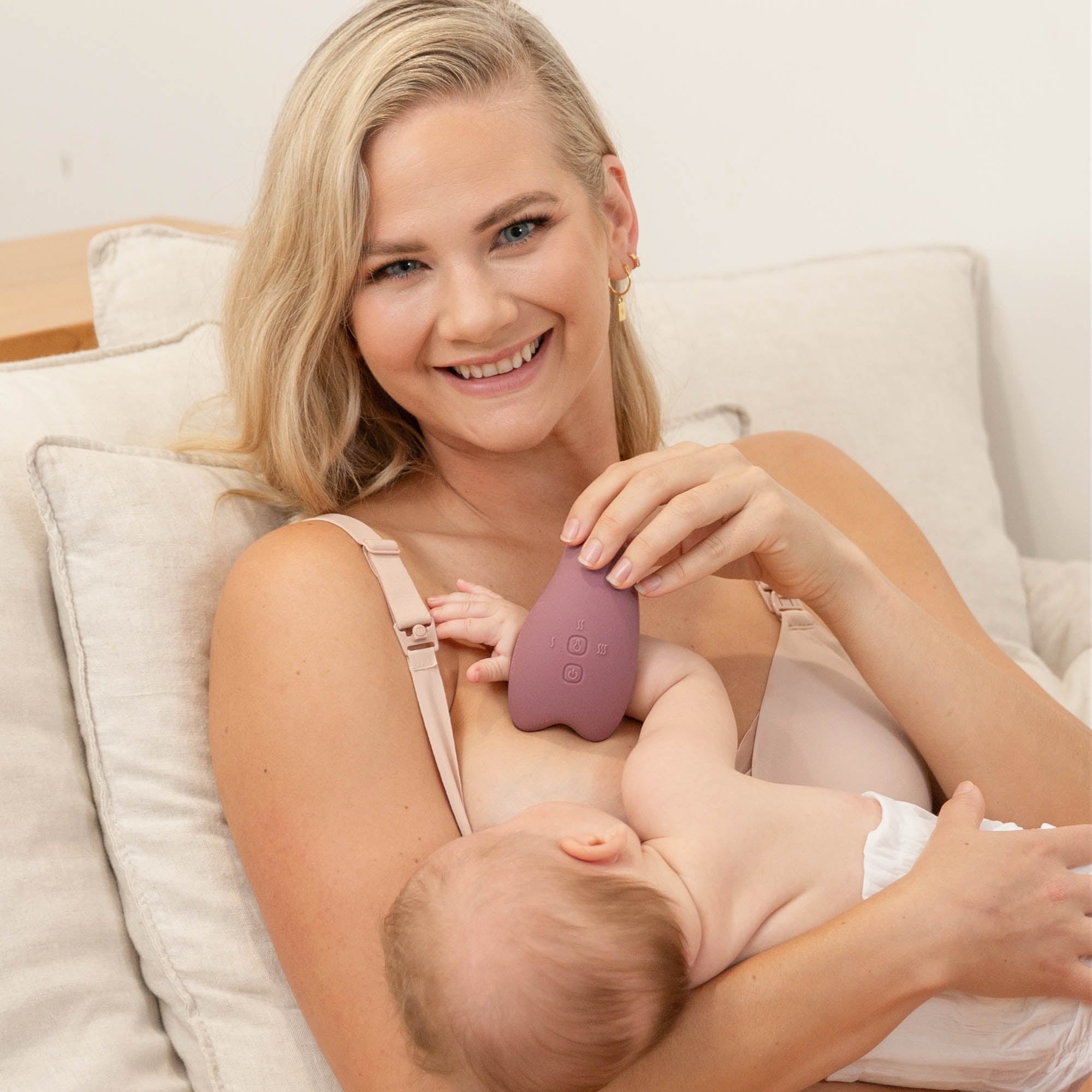 Momcozy Double 2-in-1 Warming Vibration Lactation Massager by