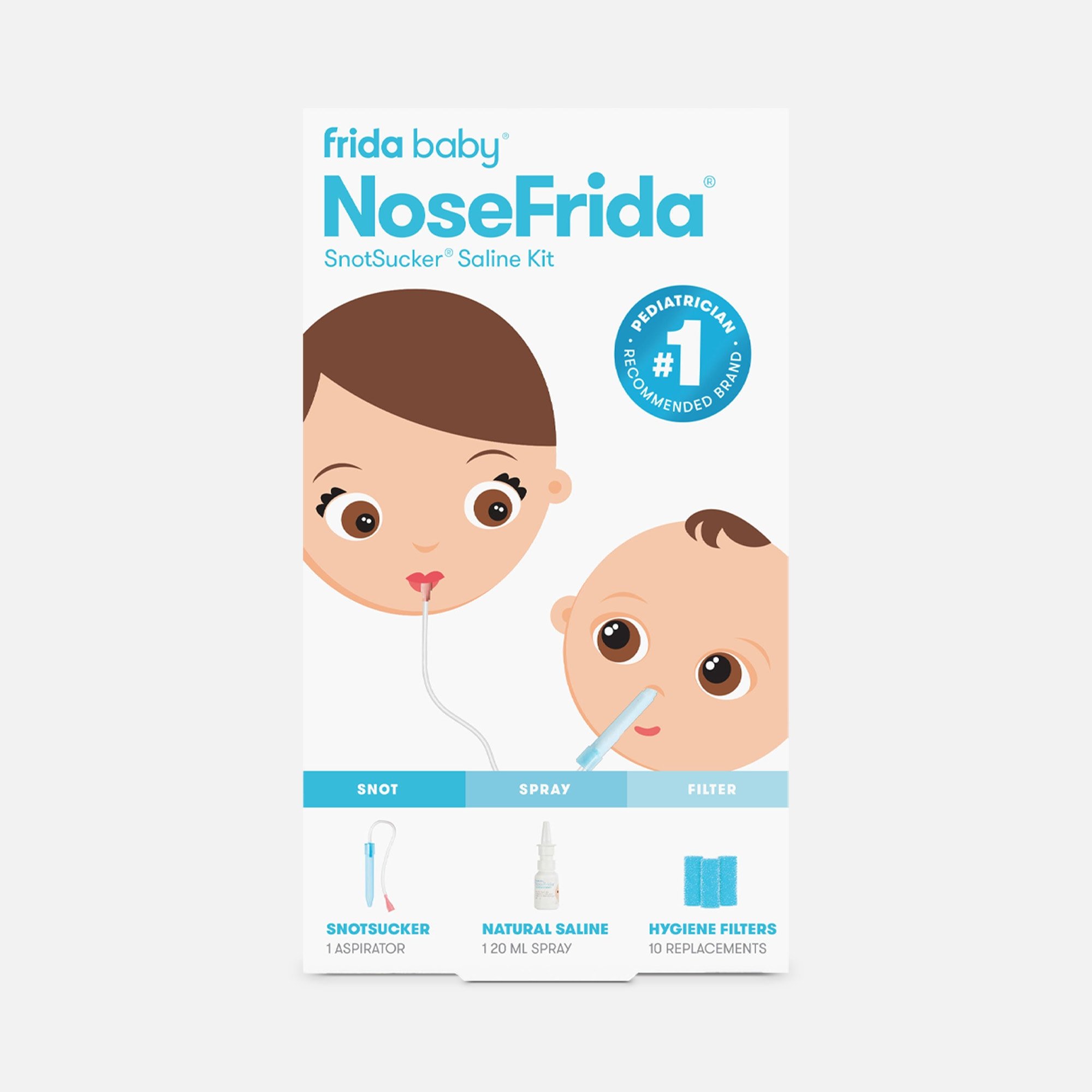 FSA Eligible Frida Baby NoseFrida The Snotsucker Saline Kit FSA