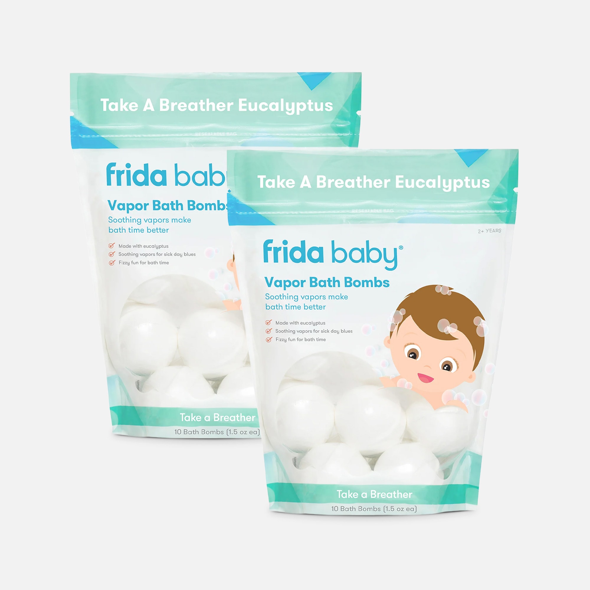 Frida Baby Natural Vapor Bath Bombs for Toddlers & Kids, 10 ct. (2-Pack)