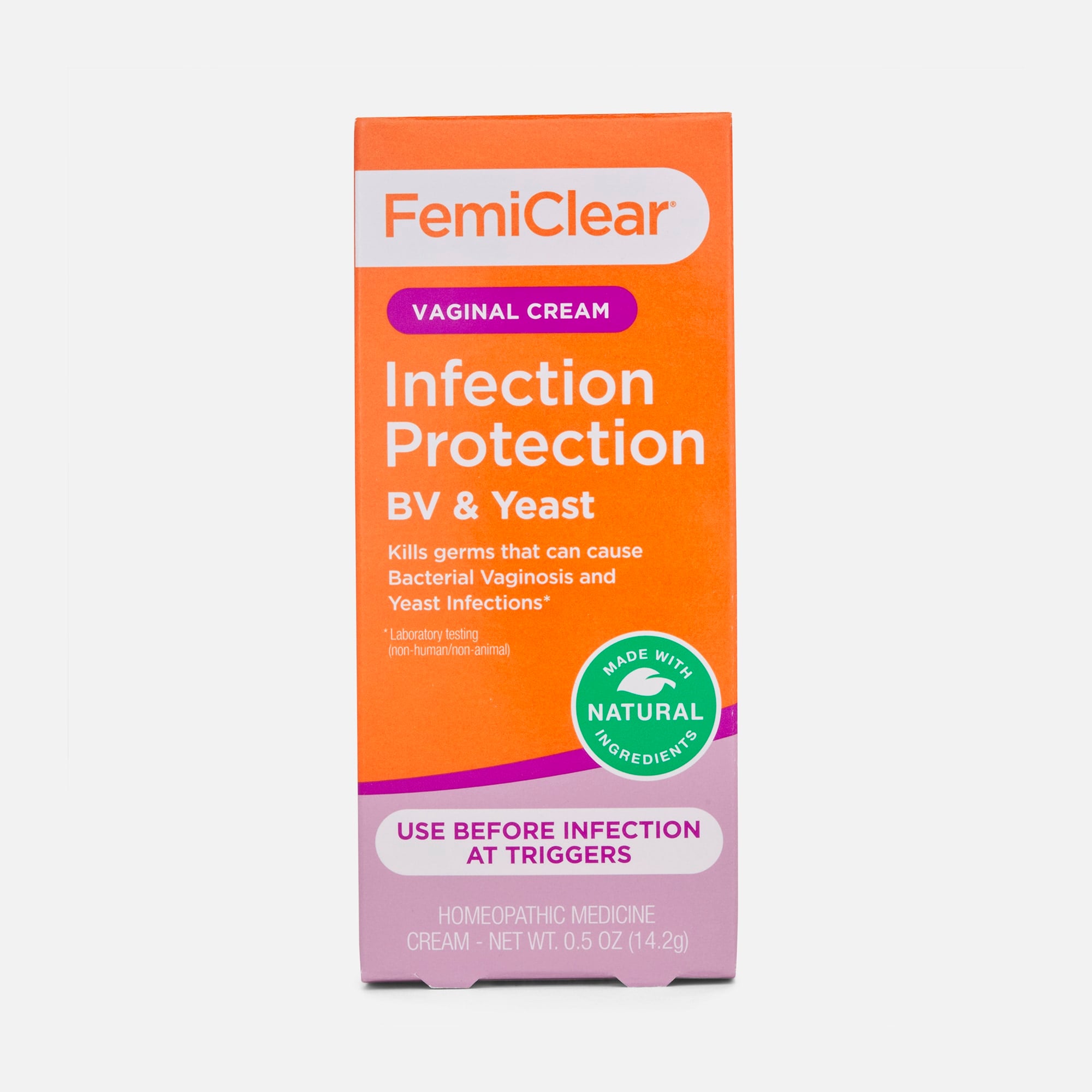 FemiClear Vaginal Cream - Infection Protection BV & Yeast, .5 oz.
