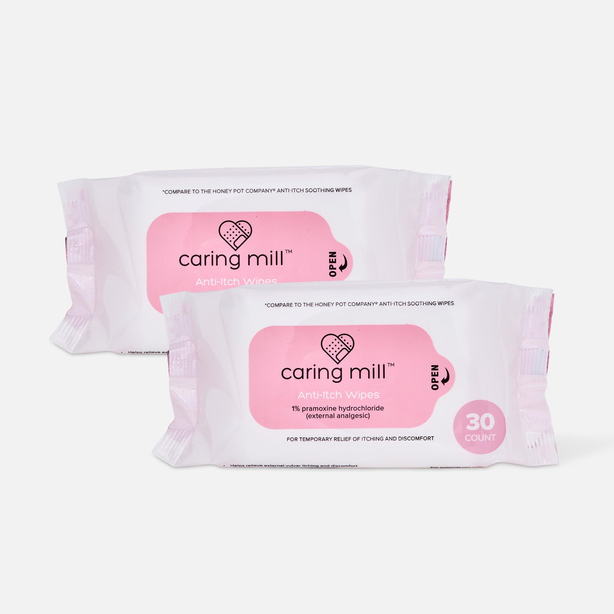 Caring Mill™ Anti-Itch Feminine Wipes, 30 ct. (2-Pack)